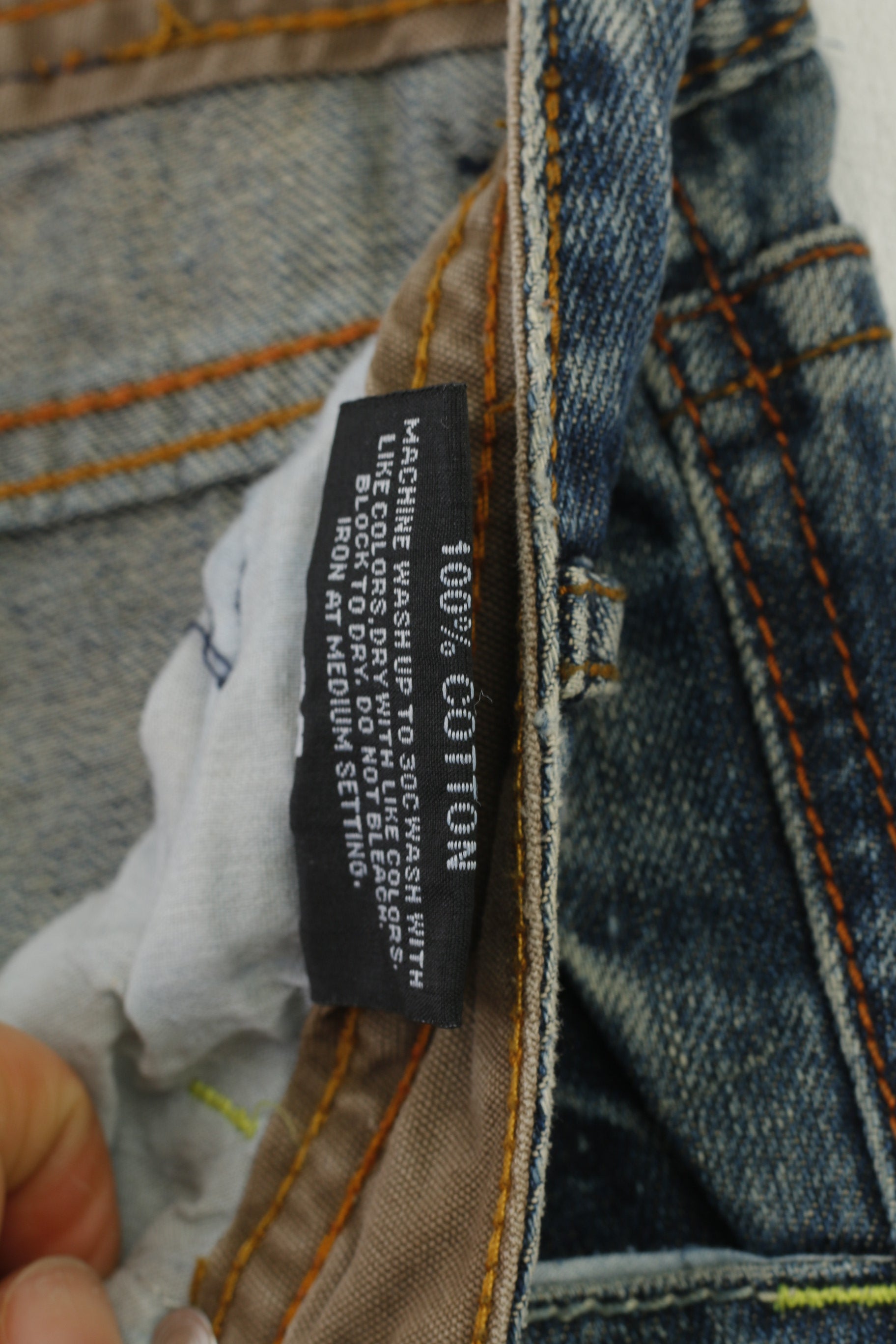 Trinity Women Trousers M Cotton Denim Light Blue Jeans Pants