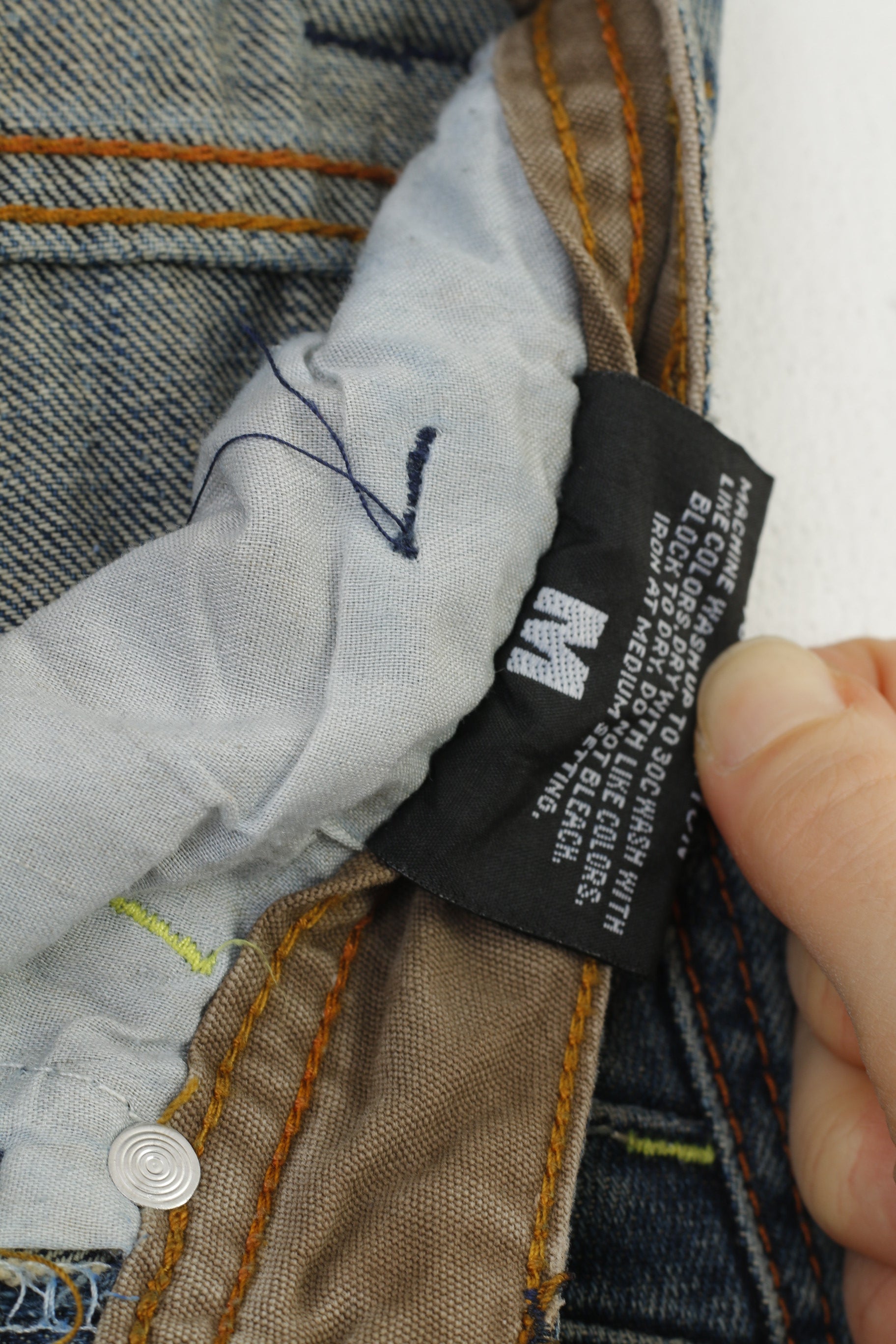 Trinity Women Trousers M Cotton Denim Light Blue Jeans Pants