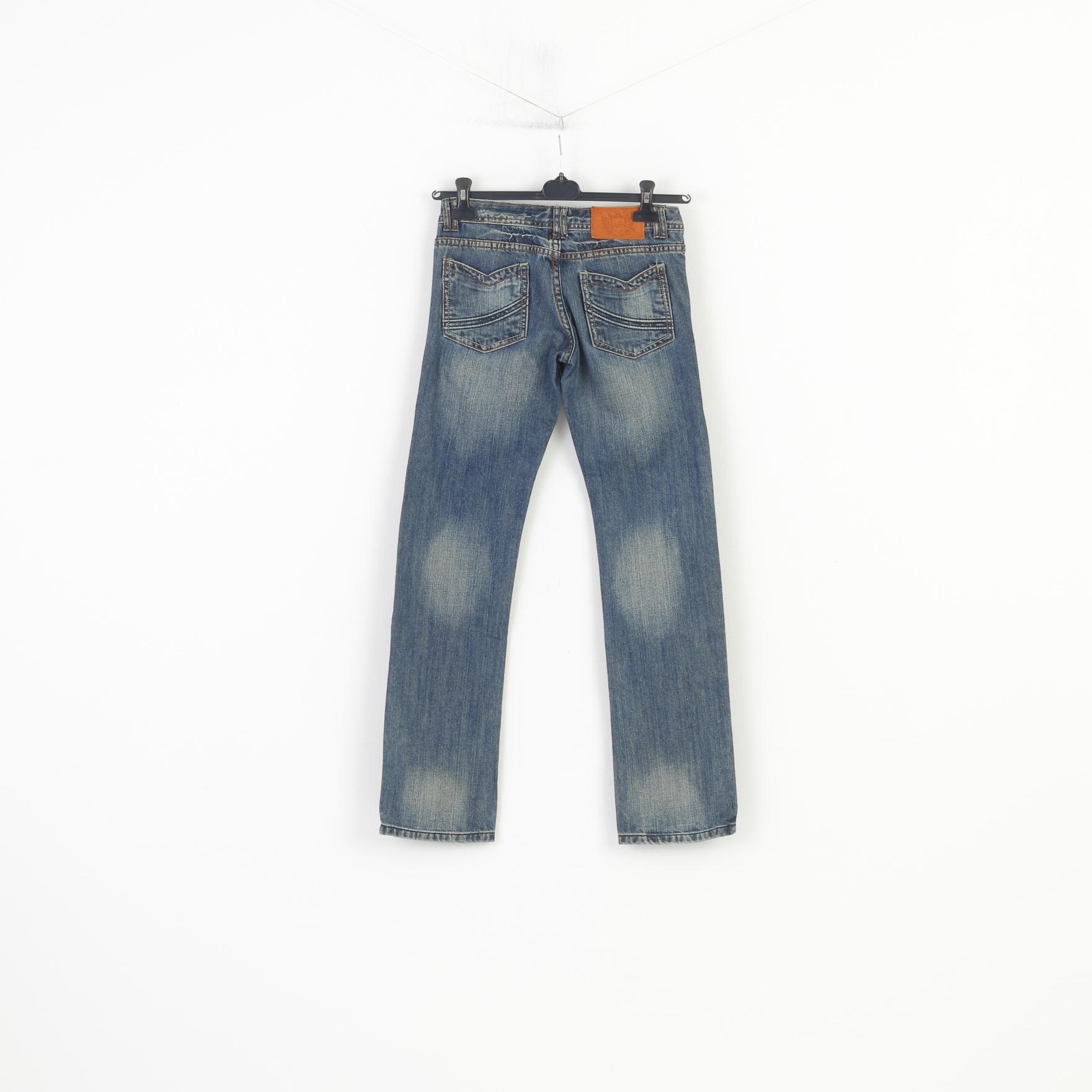 Trinity Women Trousers M Cotton Denim Light Blue Jeans Pants