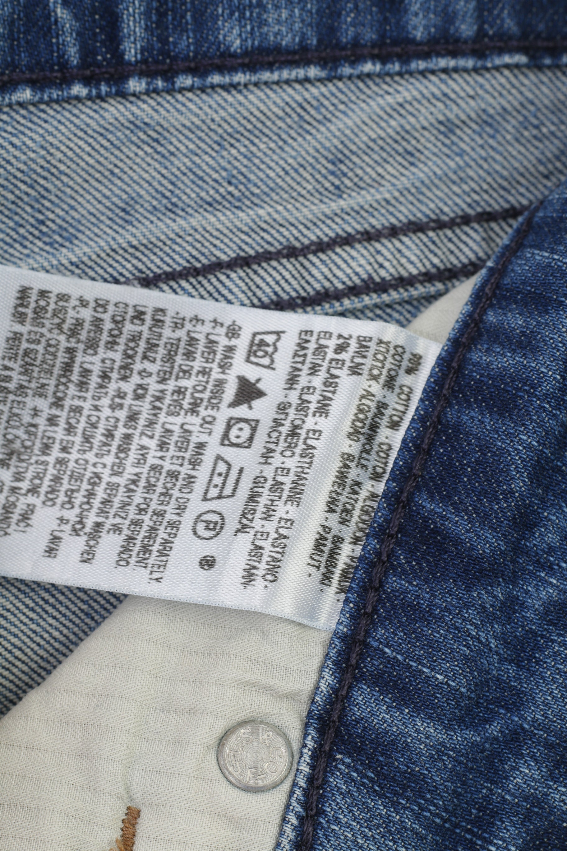 Levis Women 27 Trousers  Blue Cotton Denim Jeans Straight Leg Pants