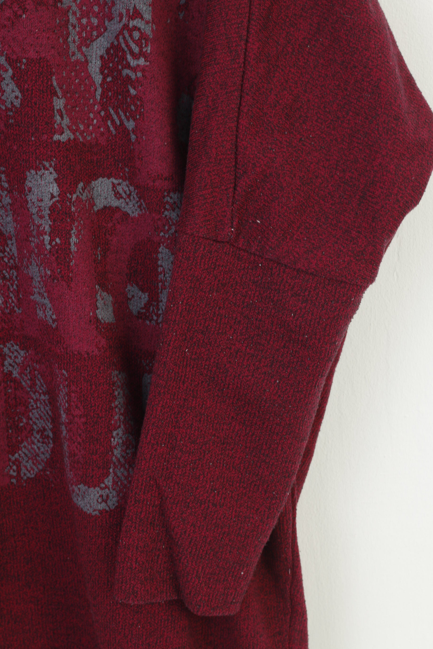 Multiblu Women M Jumper Purple Sweatshirt  Crew Neck Cotton Graphic Vintage Long Sleeve Top