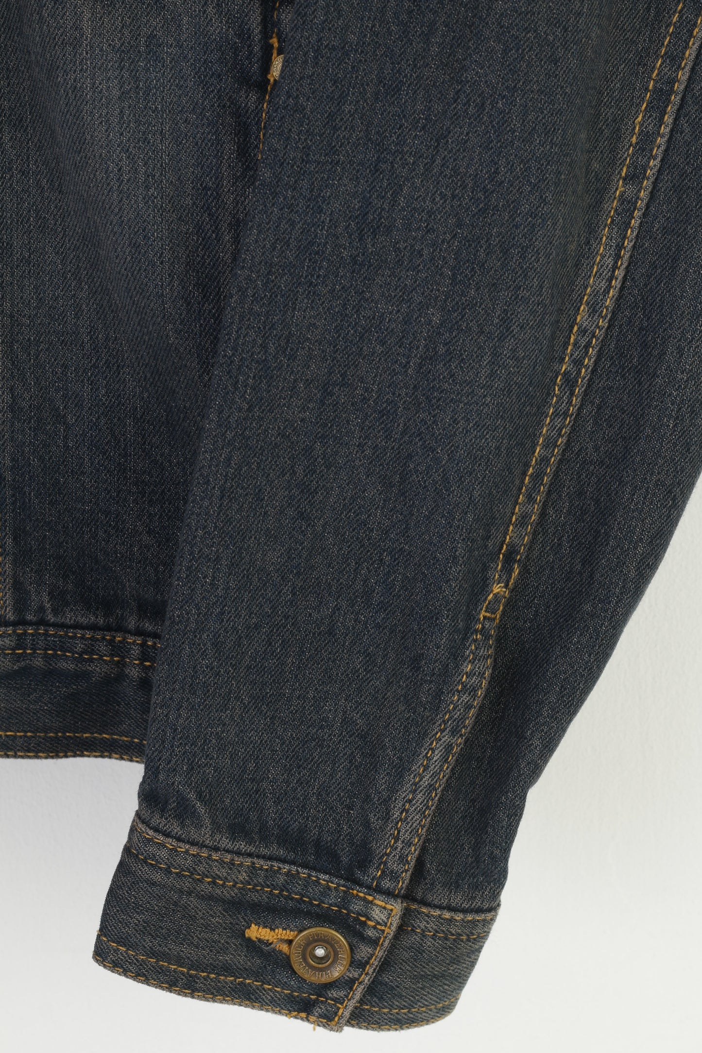 TCM Boys 158 164 Jacket Cotton Blue Denim Jeans Vintage Bottoms Collar Top