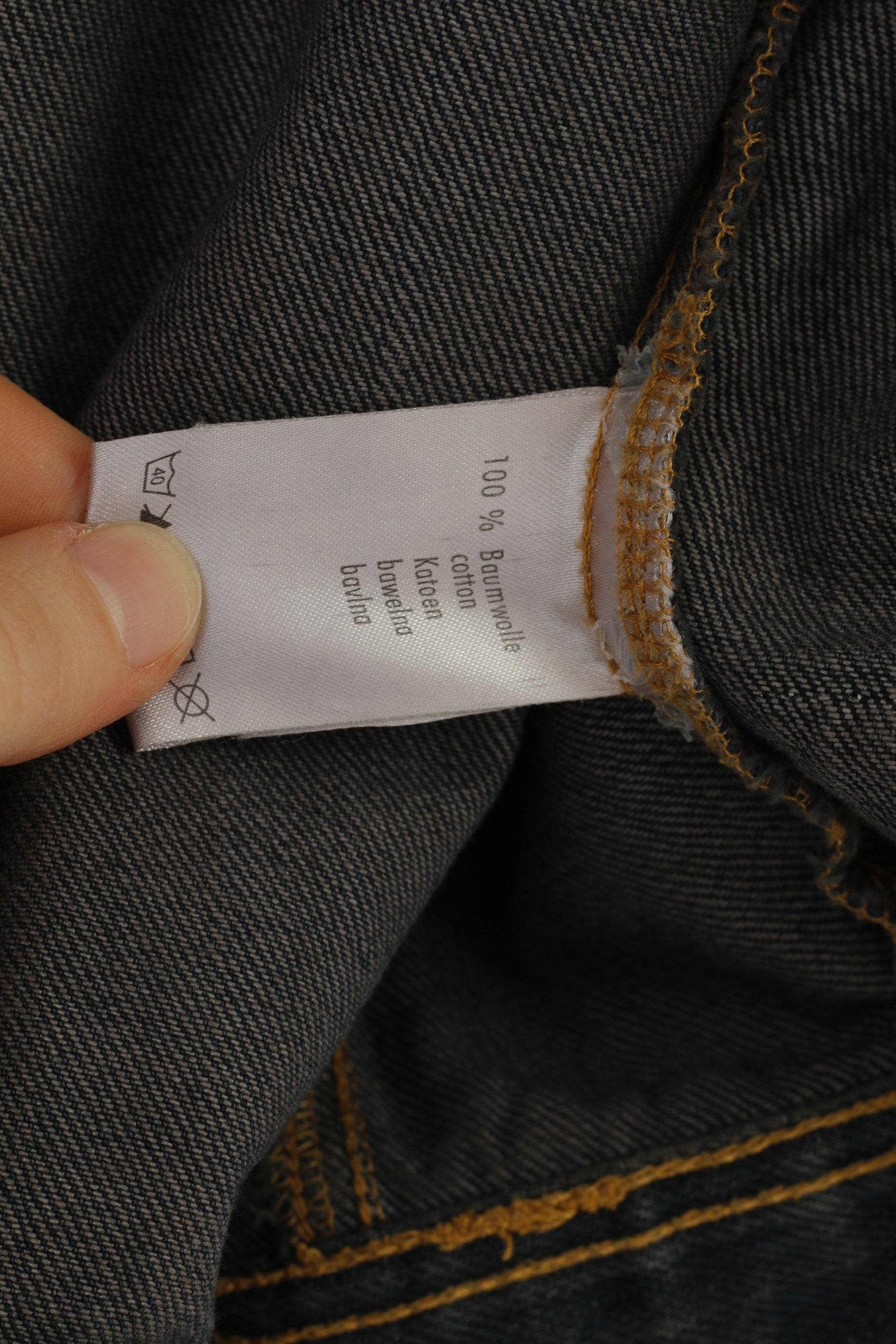 TCM garçons 158 164 veste coton bleu Denim jean Vintage bas col haut