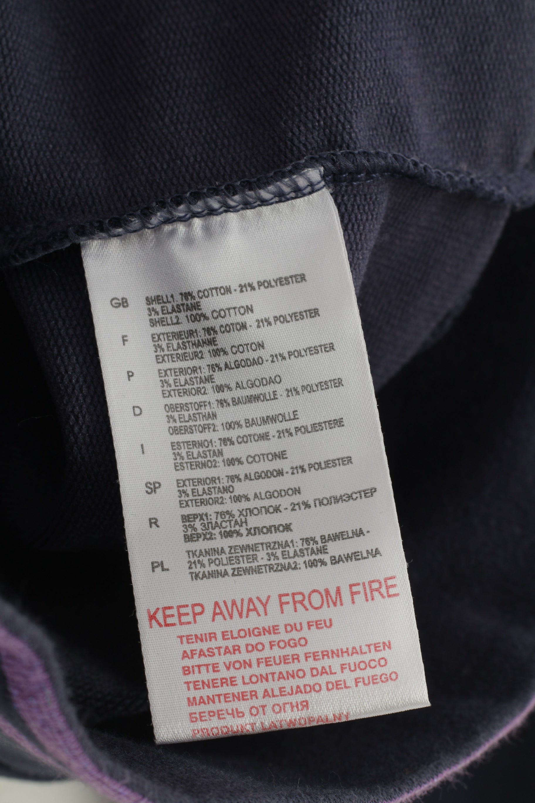 Reebok Women 12 M Sweatshirt Hooded  Navy Cotton Sportswear Vintage Hood Kangaroo Top