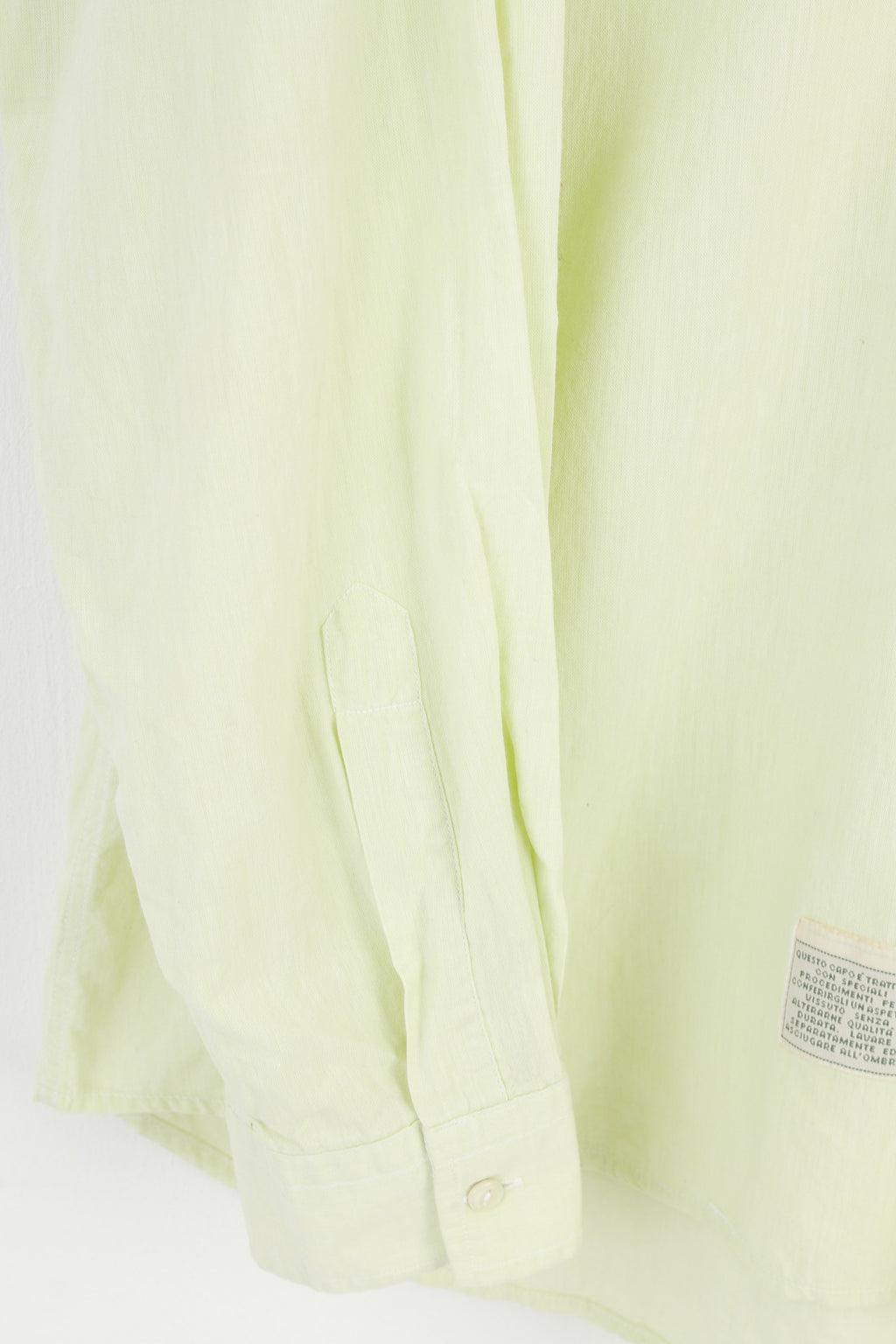 Camicia casual da uomo Pine Cone XL in cotone menta a maniche lunghe con colletto classico