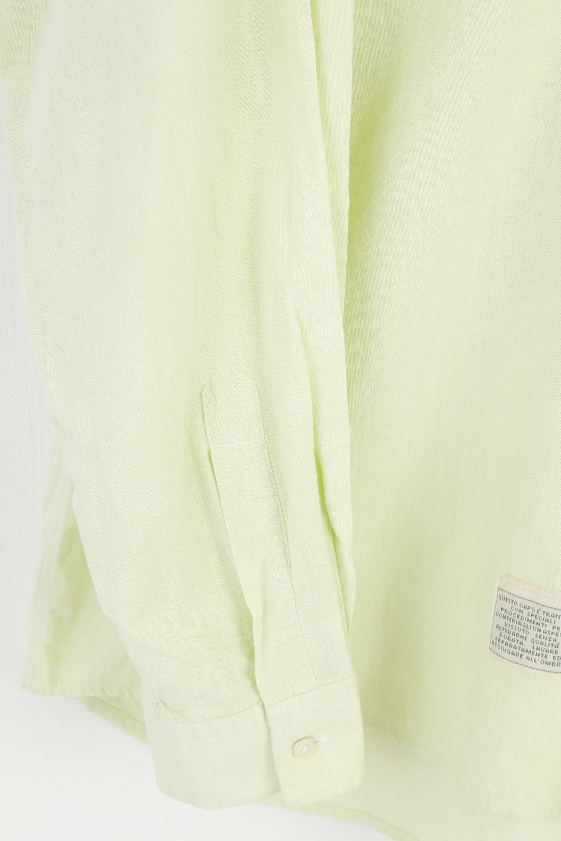 Pine Cone Hommes XL Chemise décontractée Menthe Coton Manches Longues Col Classique Haut