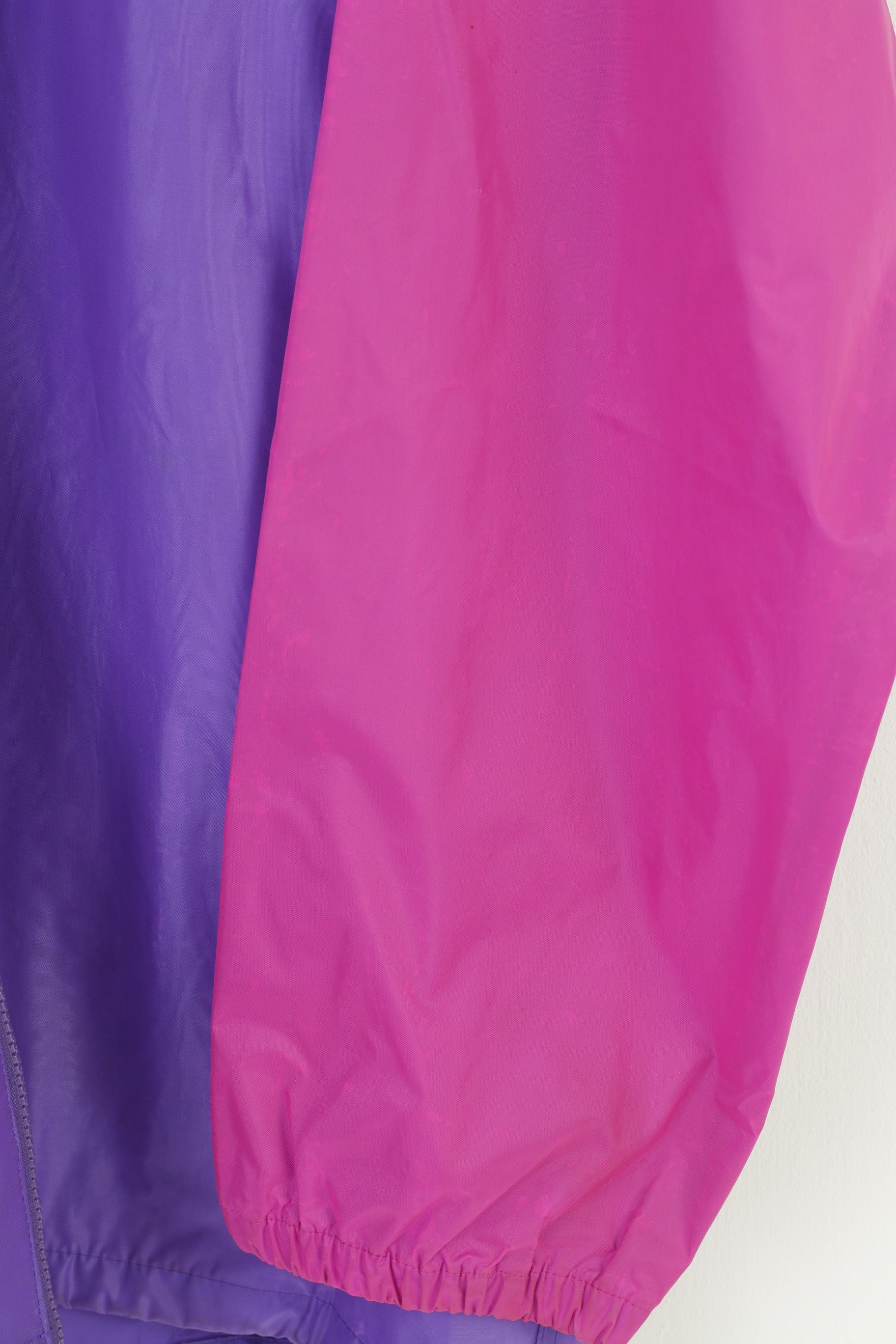 Jeantex Men 52 XL Jacket Hood Waterproof Nylon Pink Full Zipper Vintage Outdoor Top