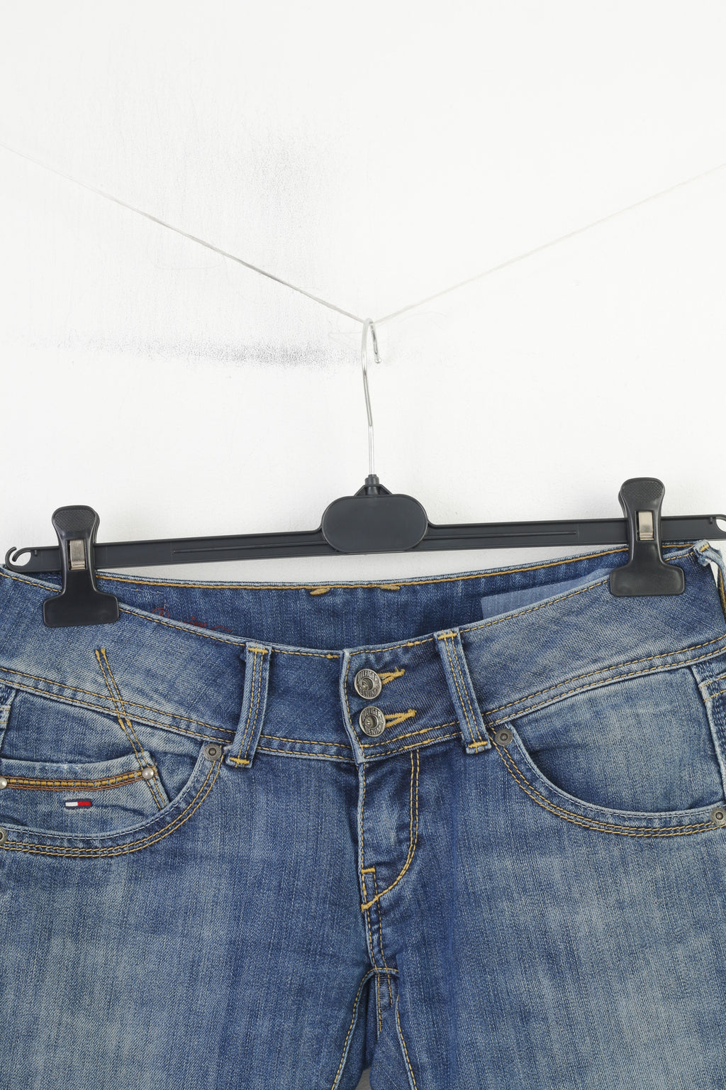 Tommy Hilfiger Women M Trousers Denim Jeans Blue Cotton Vintage Pants