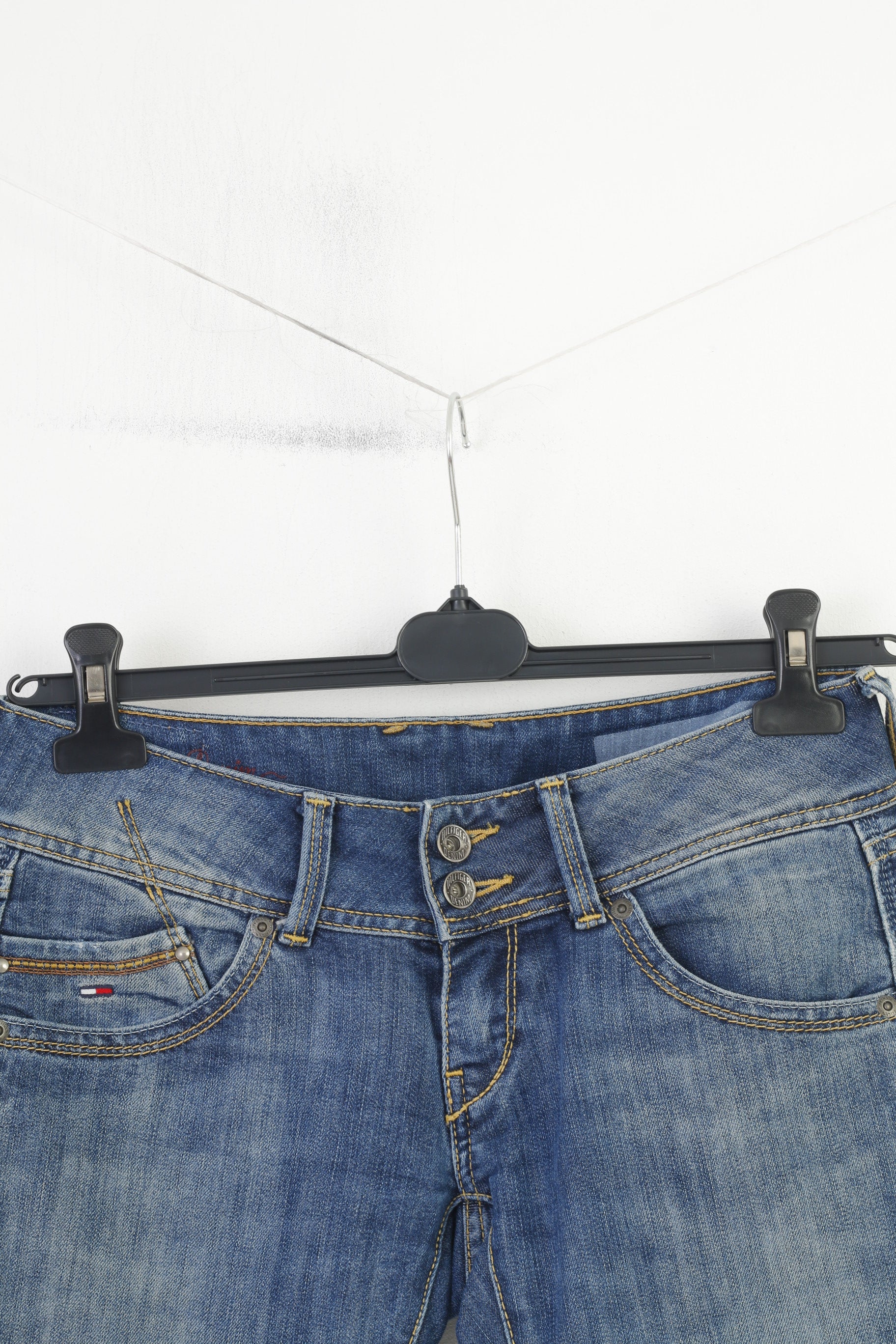 Tommy Hilfiger Women M Trousers Denim Jeans Blue Cotton Vintage Pants