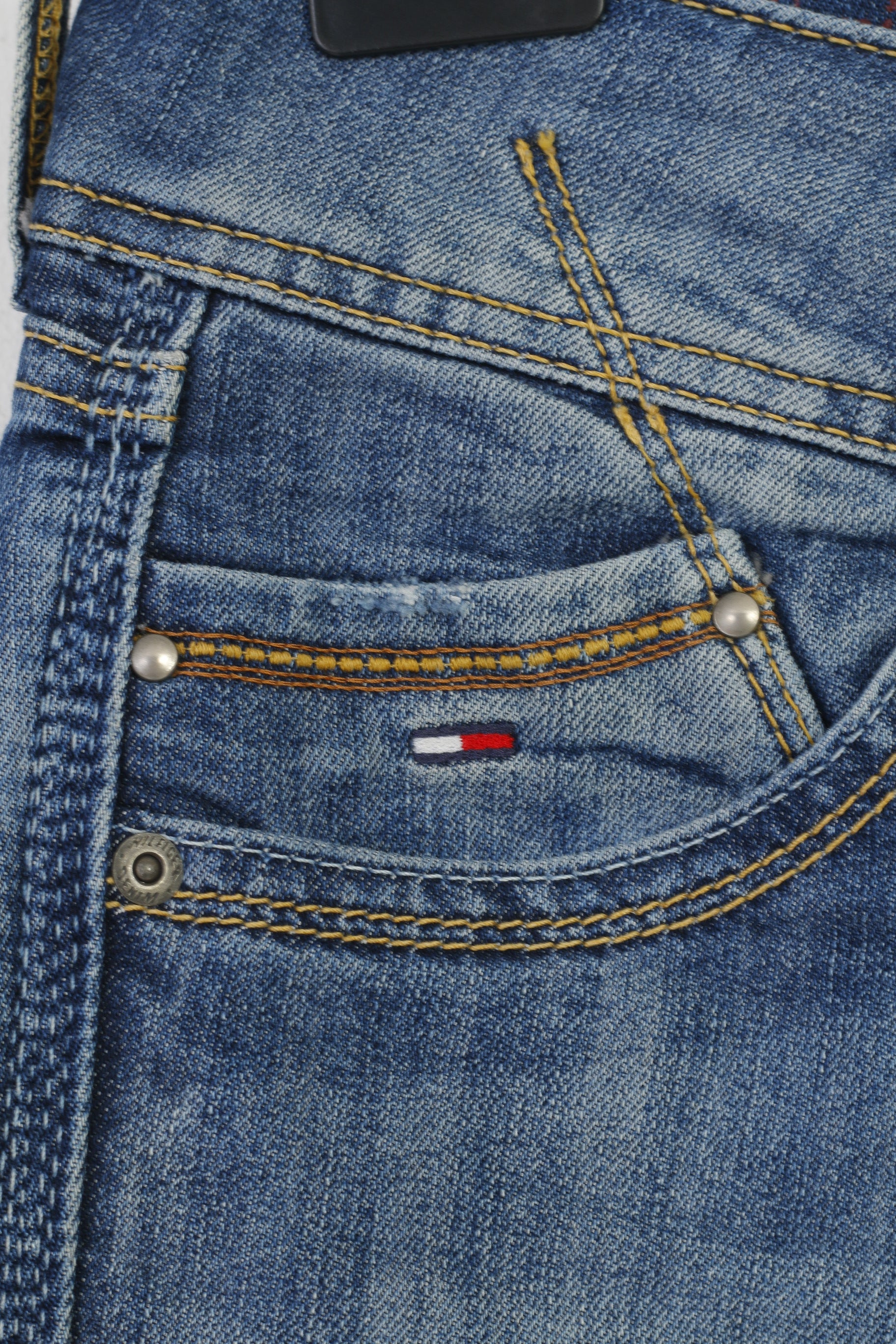 Tommy Hilfiger Women M Trousers Denim Jeans Blue Cotton Vintage Pants