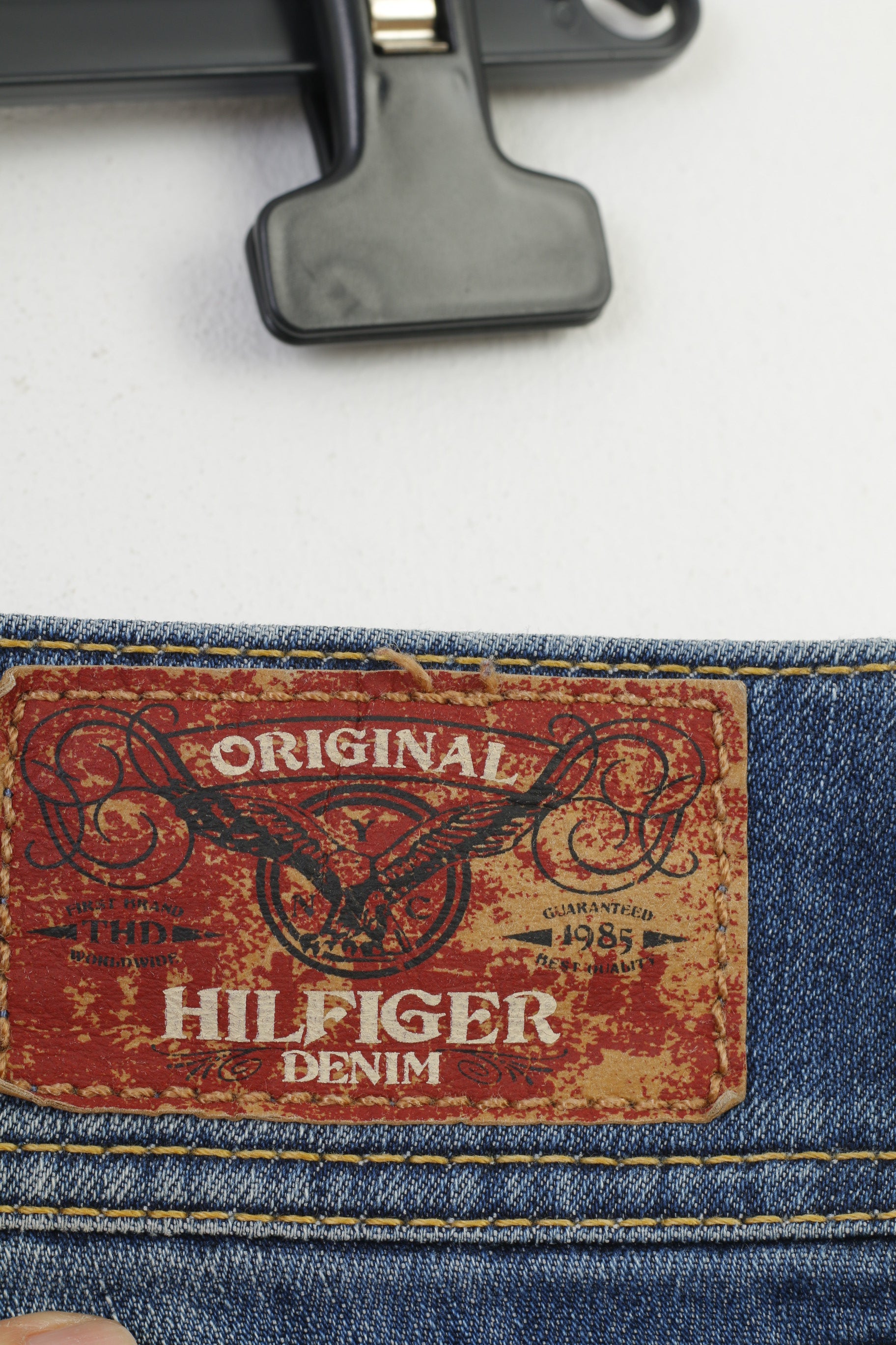 Tommy Hilfiger Women M Trousers Denim Jeans Blue Cotton Vintage Pants