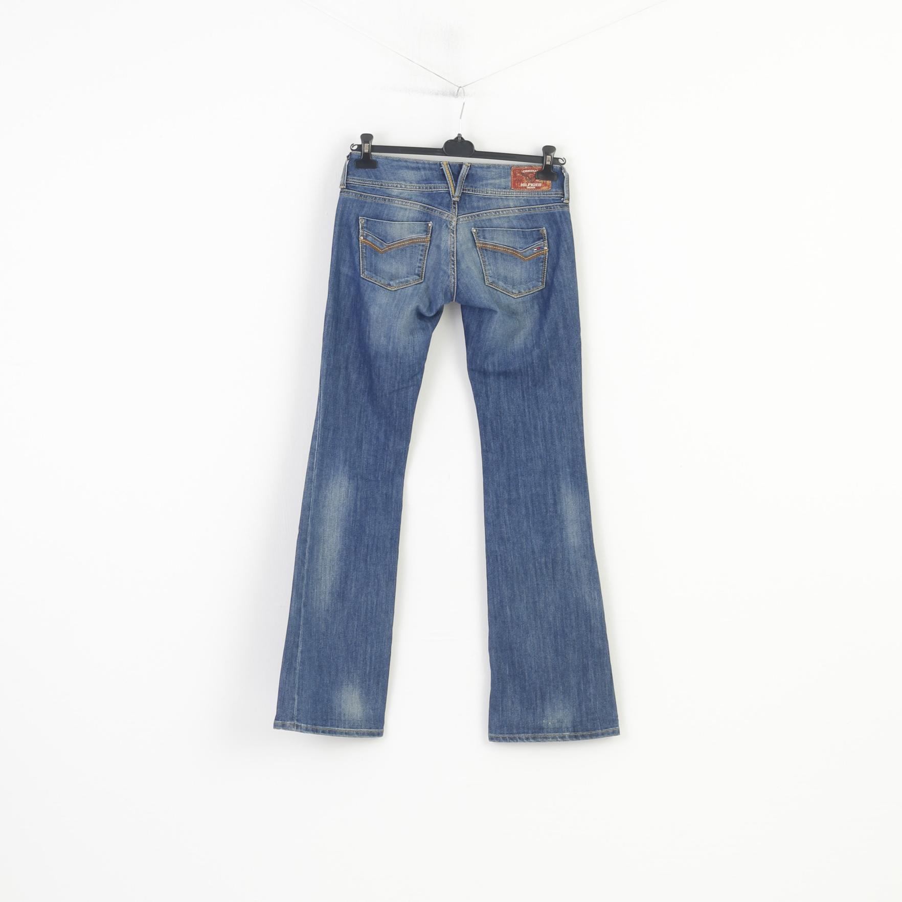 Tommy Hilfiger Women M Trousers Denim Jeans Blue Cotton Vintage Pants