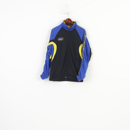 Beltona Men 7 XL Sweatshirt Black Blue  Full Zipper Sportswear Track  Vintage Top