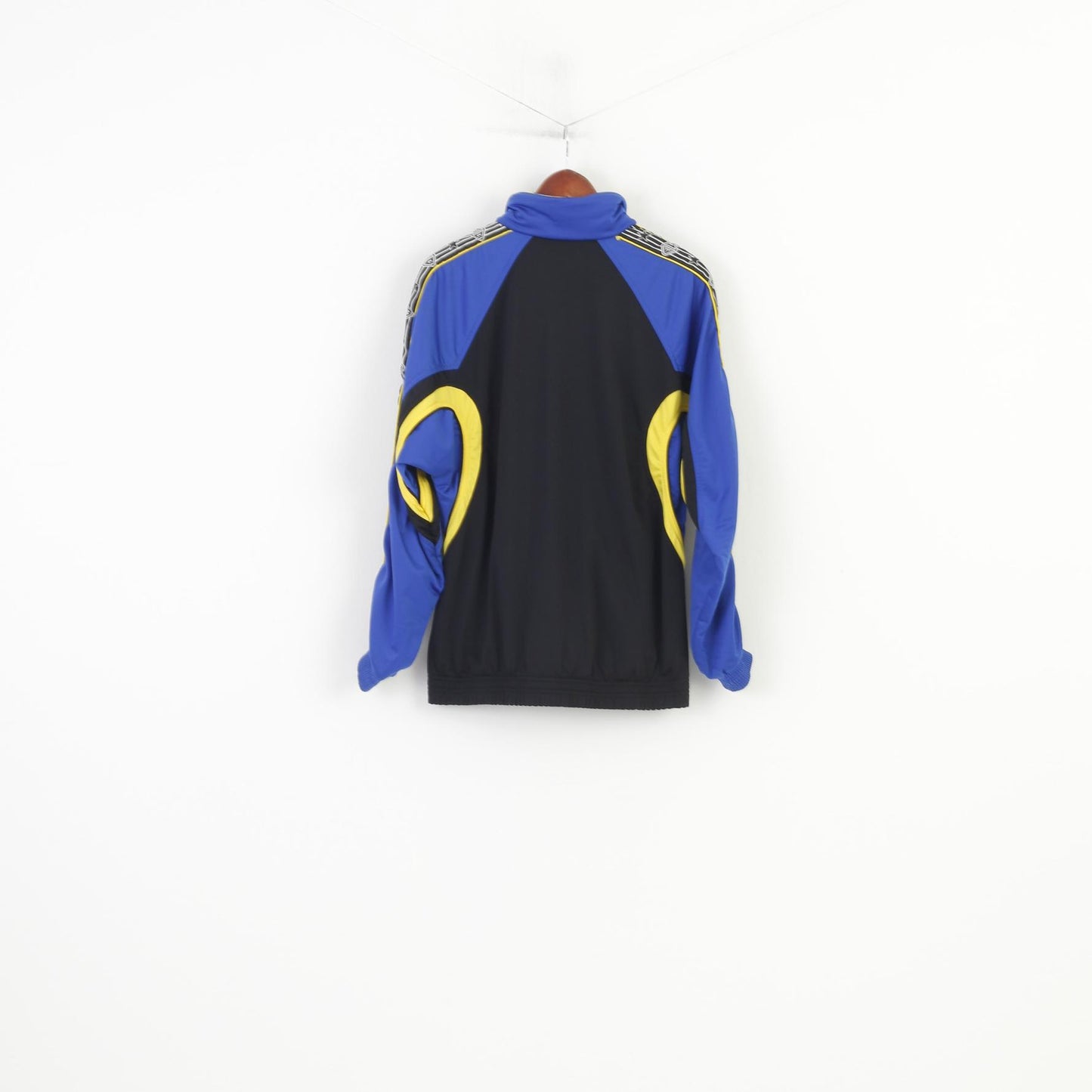 Beltona Hommes 7 XL Sweat Noir Bleu Fermeture Éclair Complète Sportswear Piste Vintage Top
