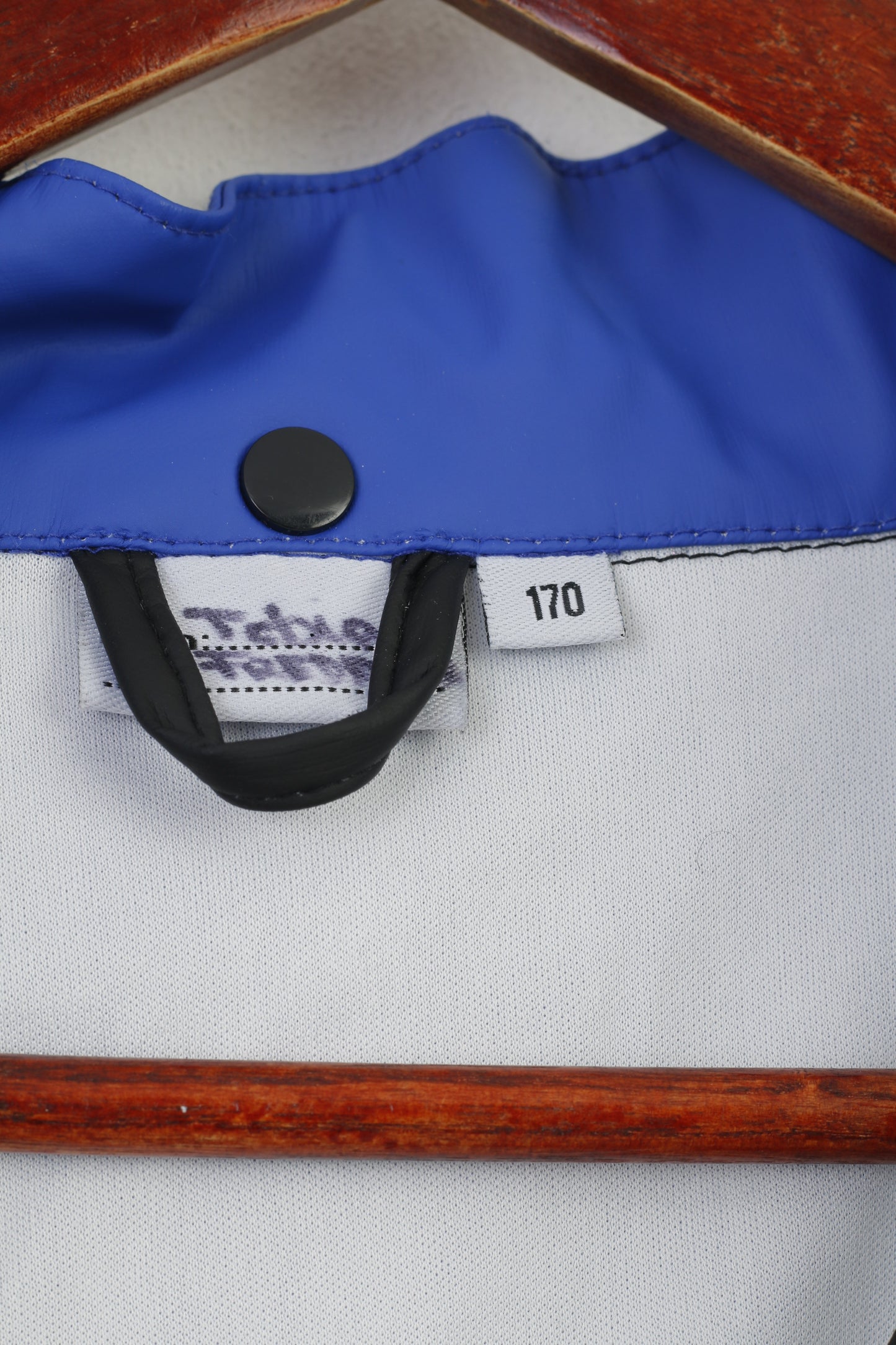 Giacca Adrenalin Boys 170 Nero Blu Cerniera completa Tasche esterne con cappuccio Top vintage riflettente impermeabile