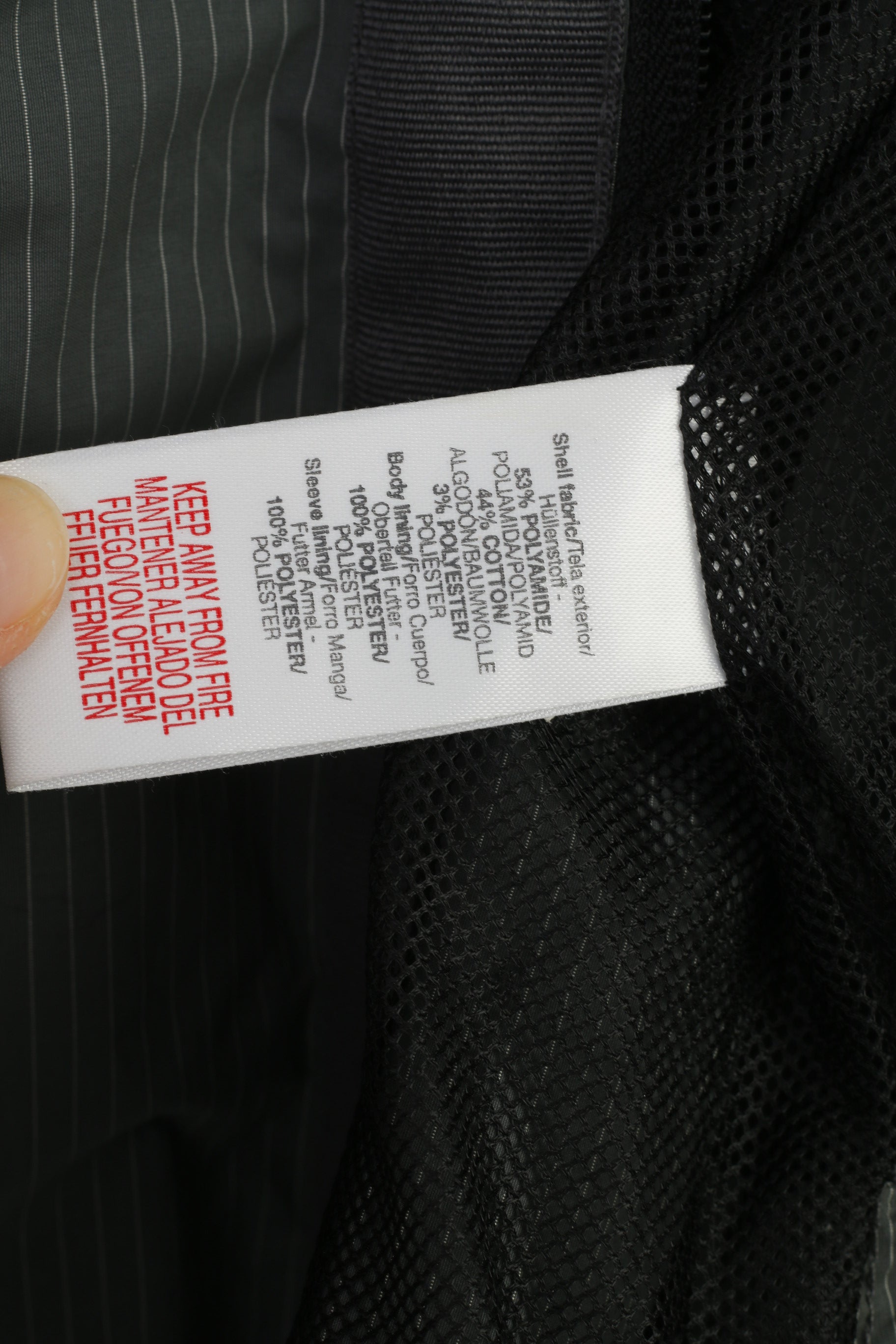 River Island Veste à capuche rayée en nylon imperméable avec fermeture éclair complète pour homme Design vintage avec poches