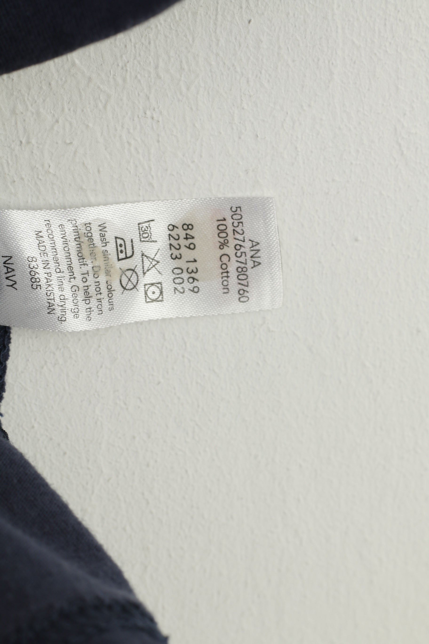 Disney At George Men S T-Shirt Navy Cotton Graphic Animal Calling Vintage Short Sleeve Top