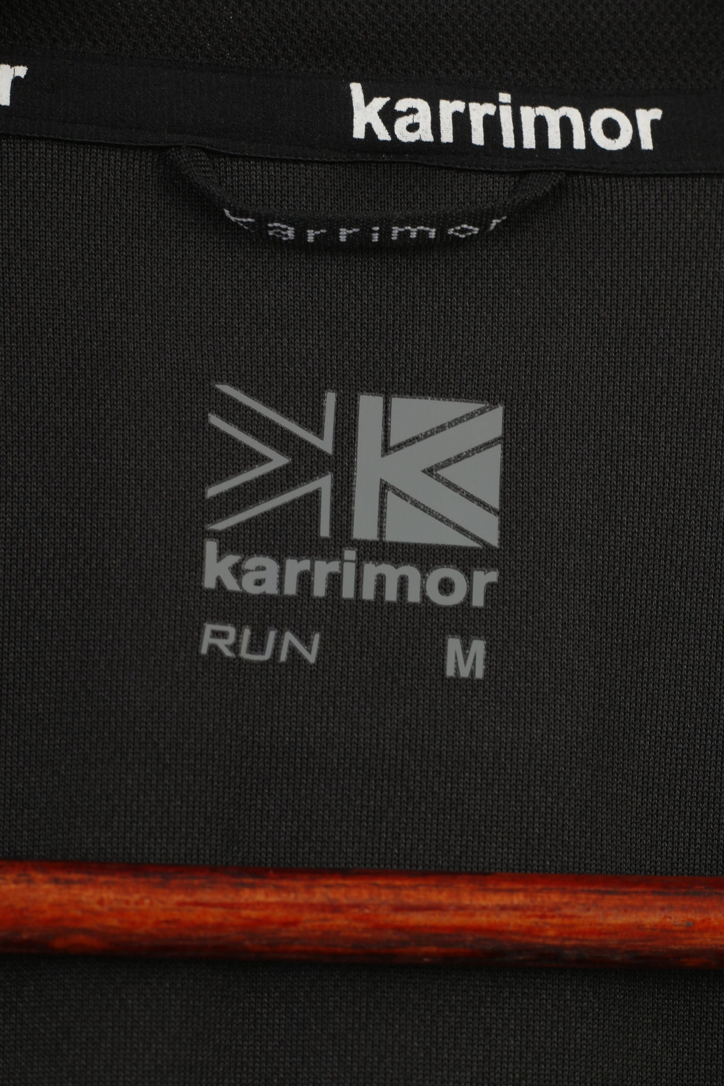 Karrimor Run Men M T-Shirt Black Crew Neck Sport Training Vintage Short Sleeve Top