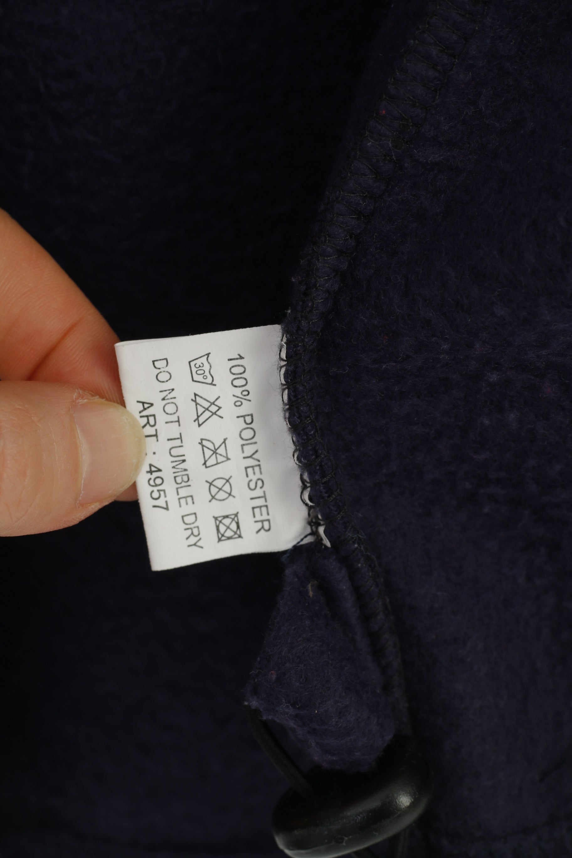 Chamonix Hommes L Polaire Violet Fermeture Éclair Complète Poches Rembourrées Col Vintage Ajusté Haut