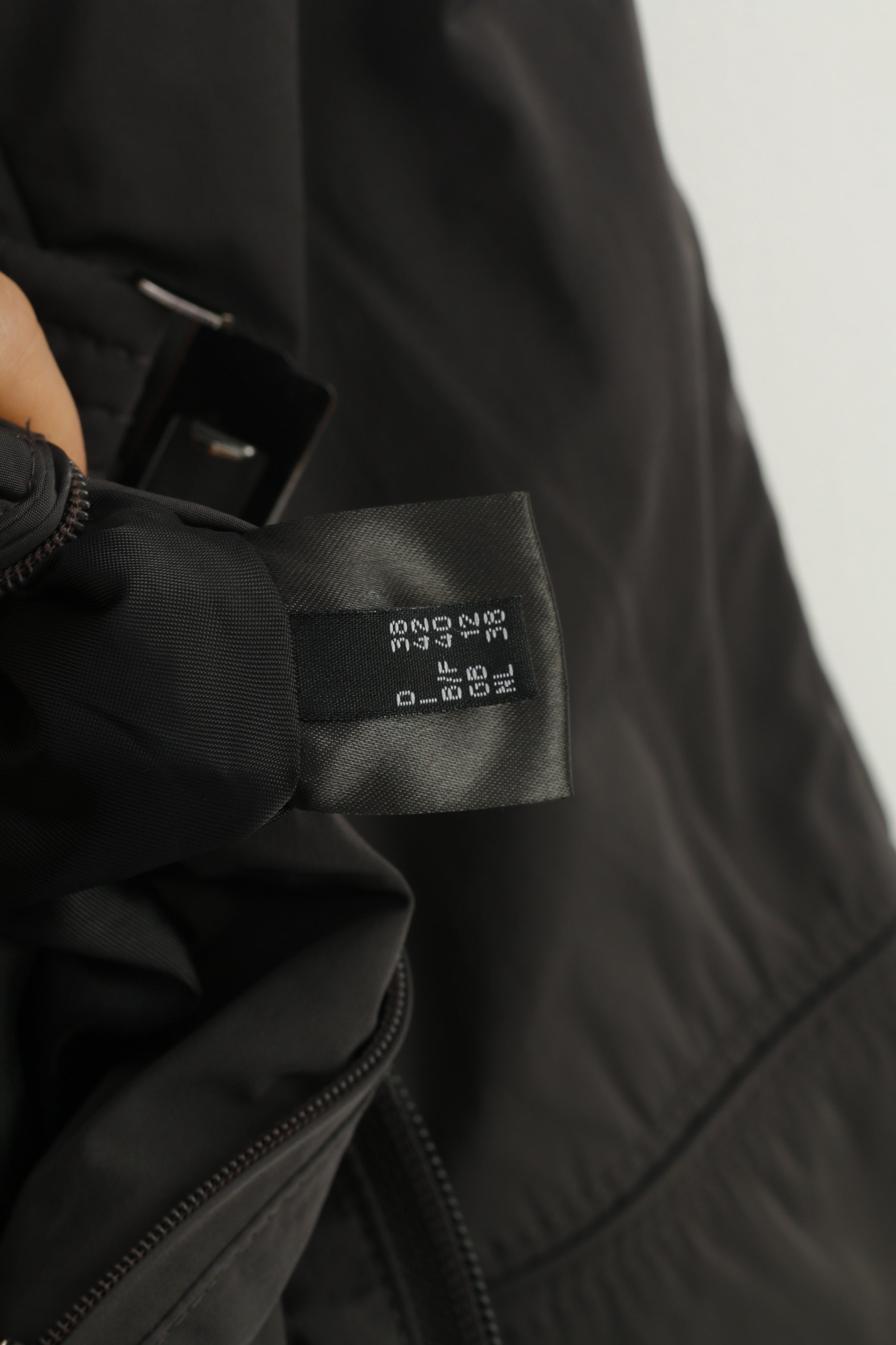 Giacca Fuchs Schmitt Donna 12 38 M Giacca grigia con cerniera intera e cintura imbottita con tasche vintage