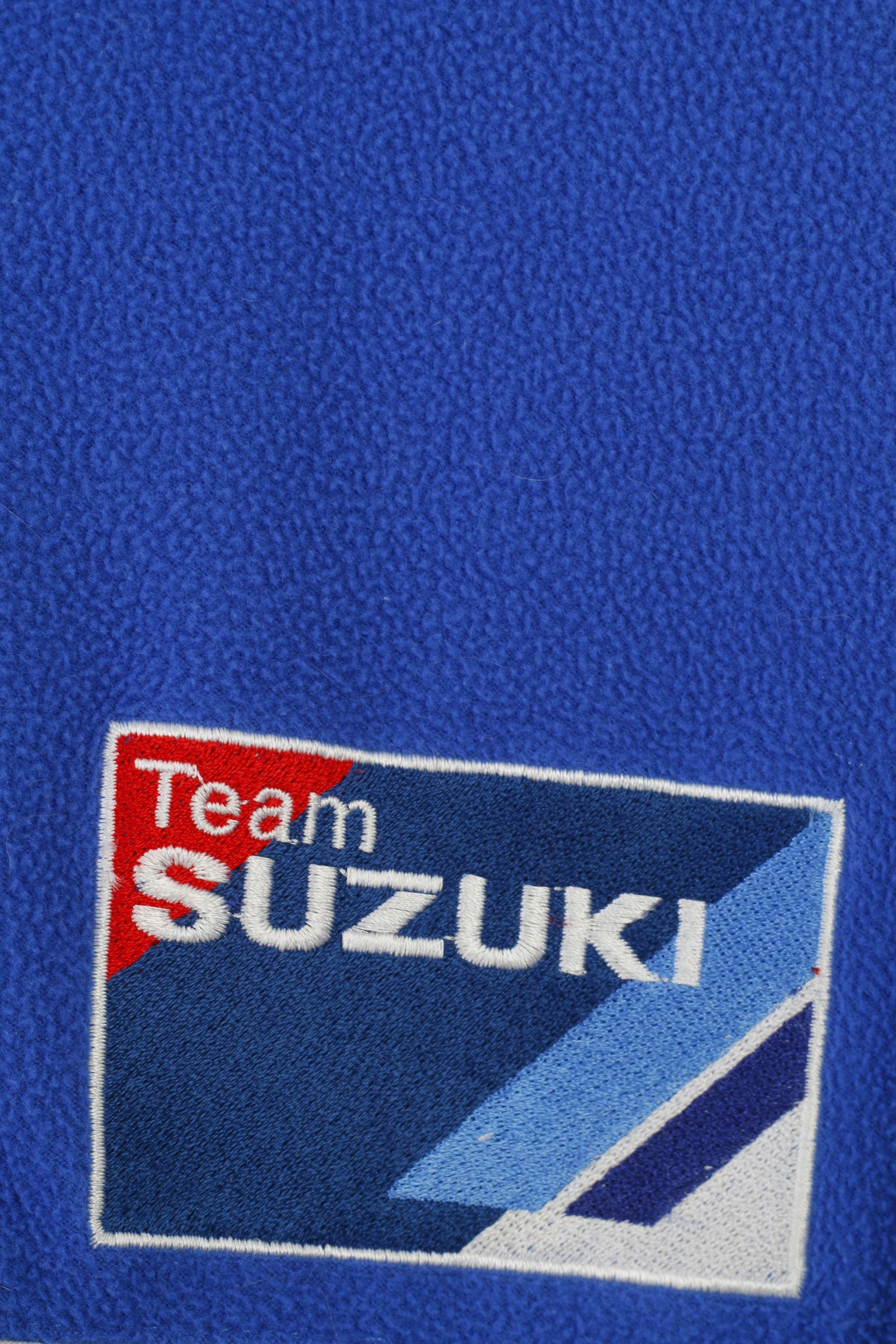 Suzuki Hommes XL Veste Polaire Bleu Vintage Race Full Zipper Team Cars Automotive Vintage Top