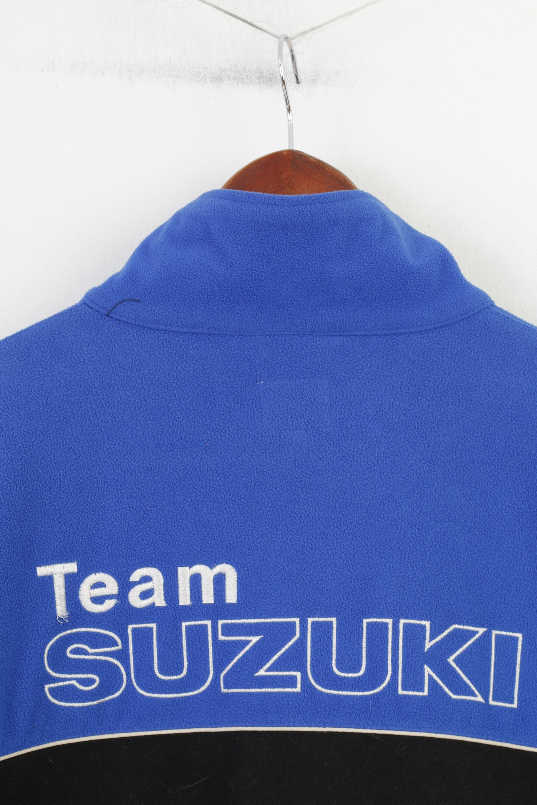 Suzuki Hommes XL Veste Polaire Bleu Vintage Race Full Zipper Team Cars Automotive Vintage Top