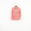 Superdry Woman M Sweatshirt Pink Full Zipper Vintage Sport Premium Cotton Sequins Hoodie Top