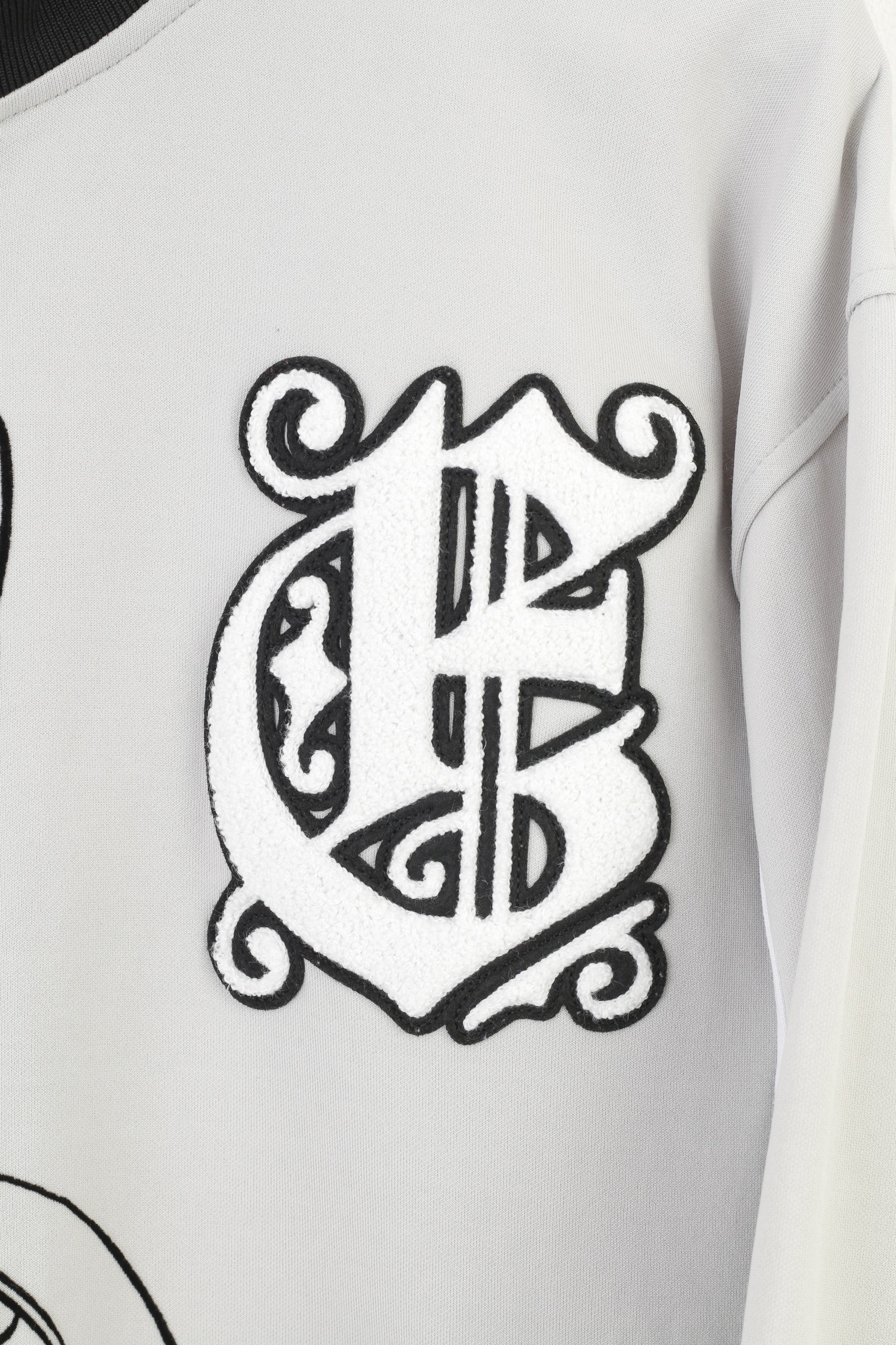 Eckou Unltd Men L Sweatshirt Grey Cotton Woman Graphic Design Zip Up  Pockets Top