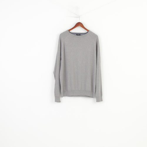 Avenue Foch Men XL Jumper Crew Neck Long Sleeve Cotton Cashmere Vintage Sweater Top