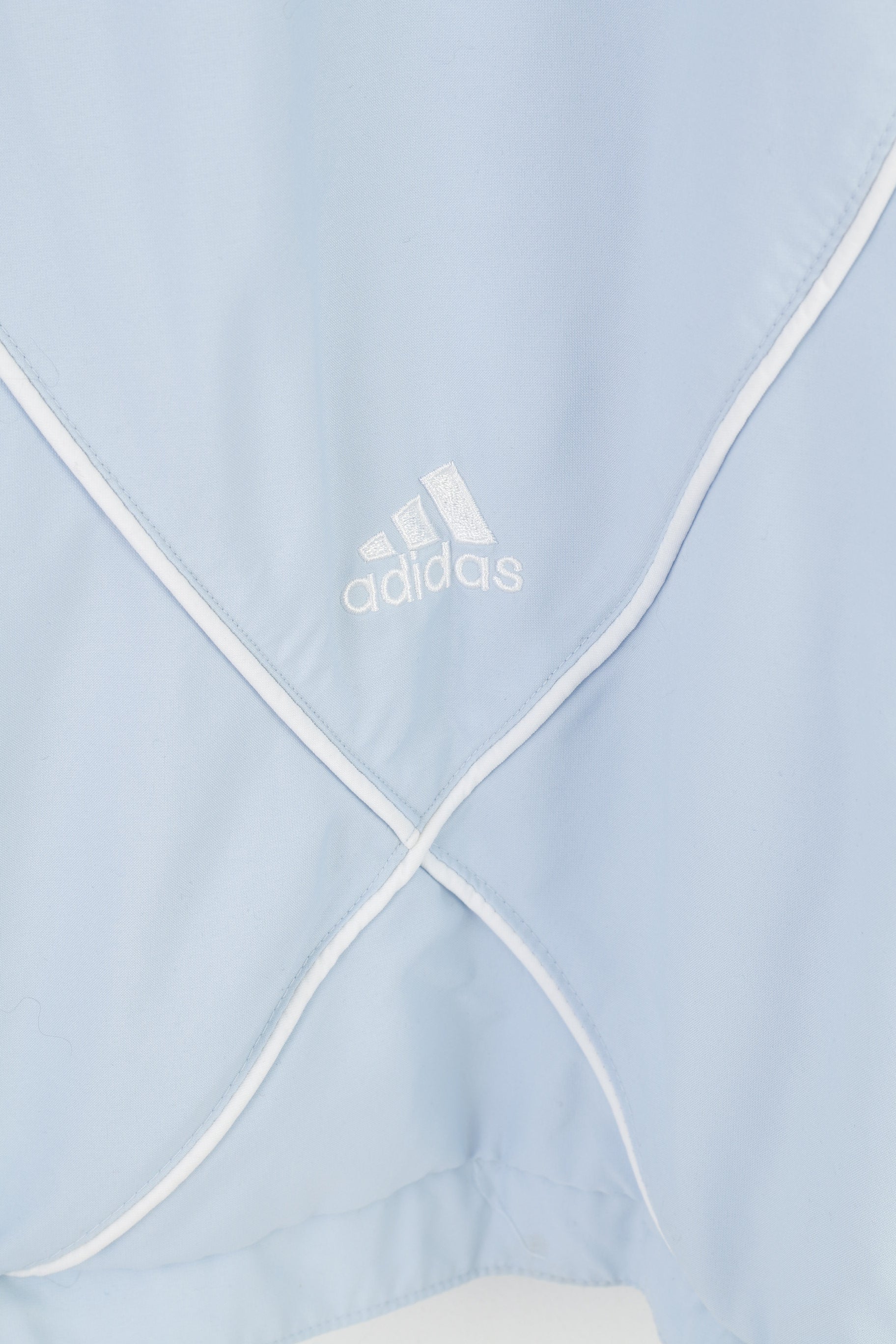 Adidas Men M Jacket Light Blue Sportswear Vtg Full Zipper Pockets Vintage 3 Stripes Outwear Top