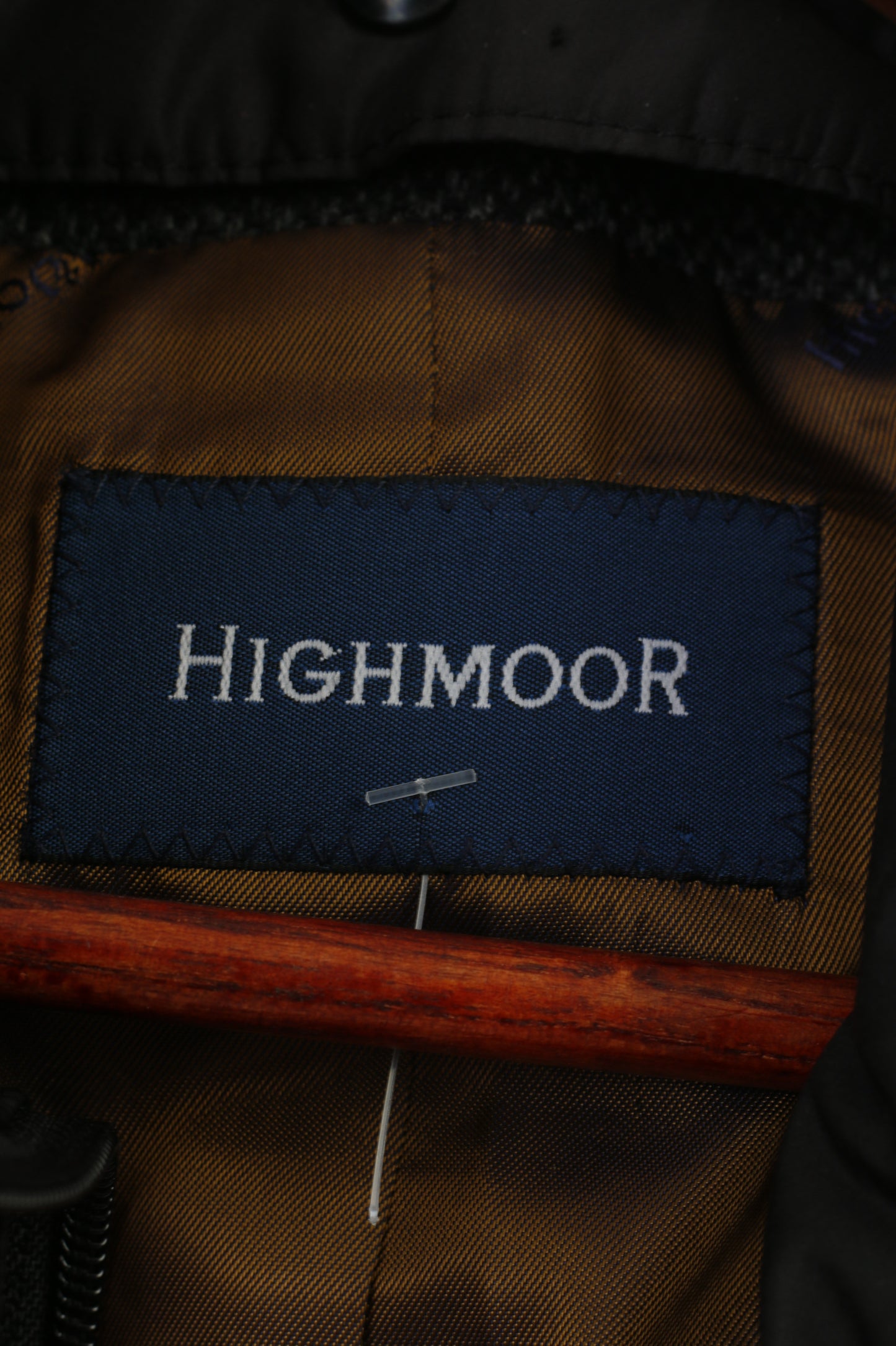 Highmoor hommes 25 40 Blazer gris bas col à fermeture éclair complète simple boutonnage laine veste vintage