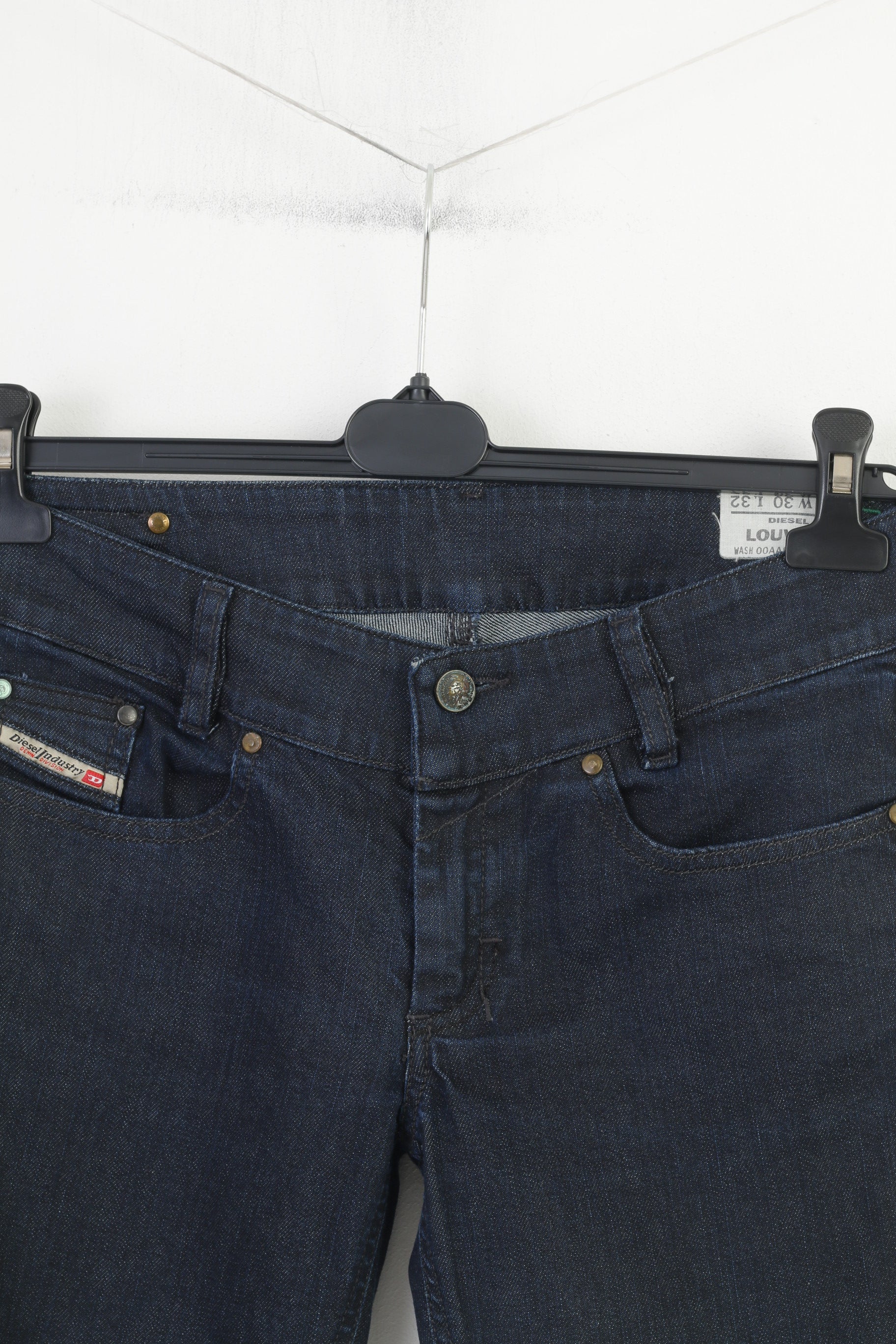 Diesel Industry Women 30 Trousers Cotton Louvely Stretch Navy Denim Jeans Pants