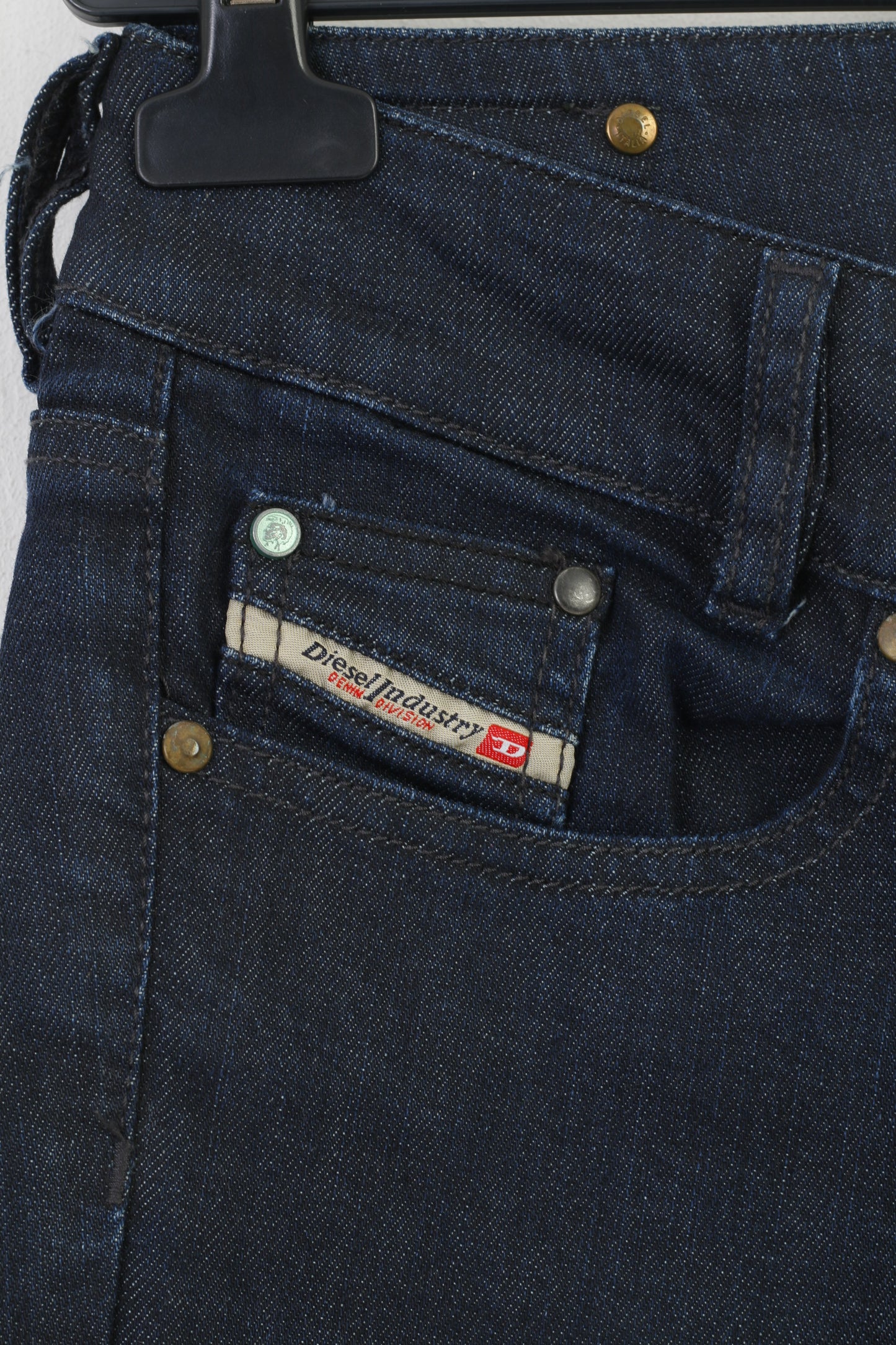 Diesel Industry Pantalon en jean en denim bleu marine pour femme 30 en coton stretch