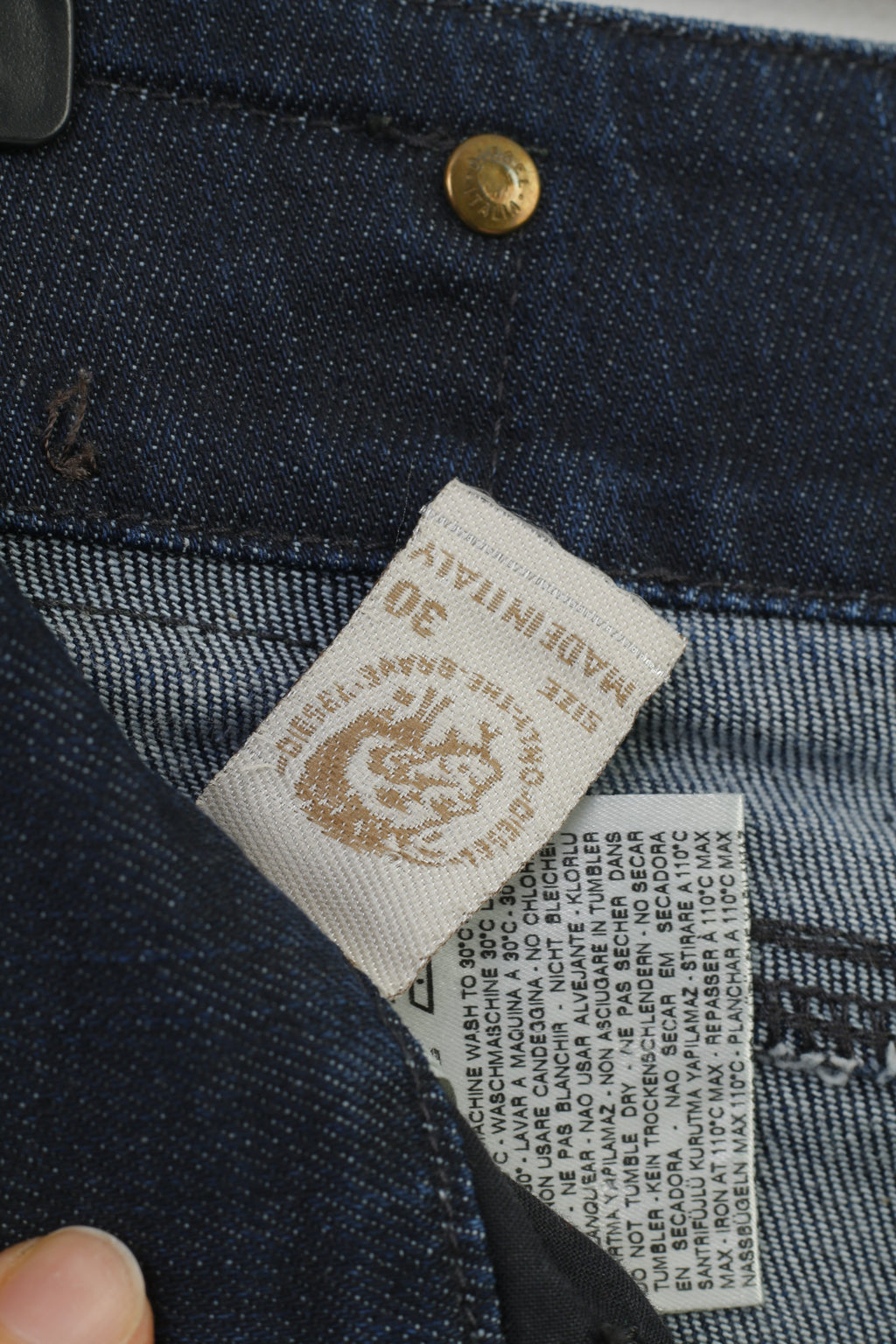 Diesel Industry Women 30 Trousers Cotton Louvely Stretch Navy Denim Jeans Pants