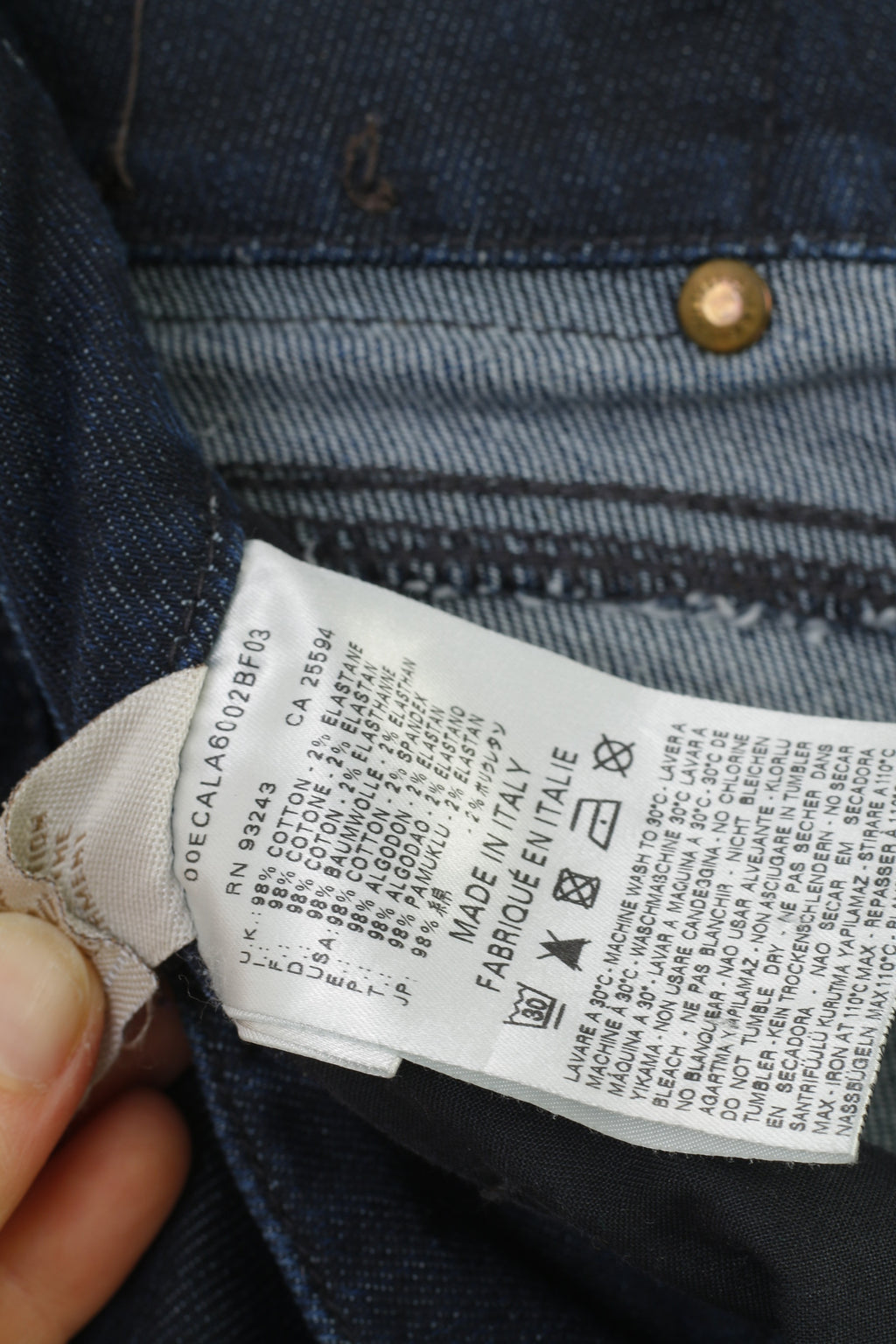 Diesel Industry Women 30 Trousers Cotton Louvely Stretch Navy Denim Jeans Pants