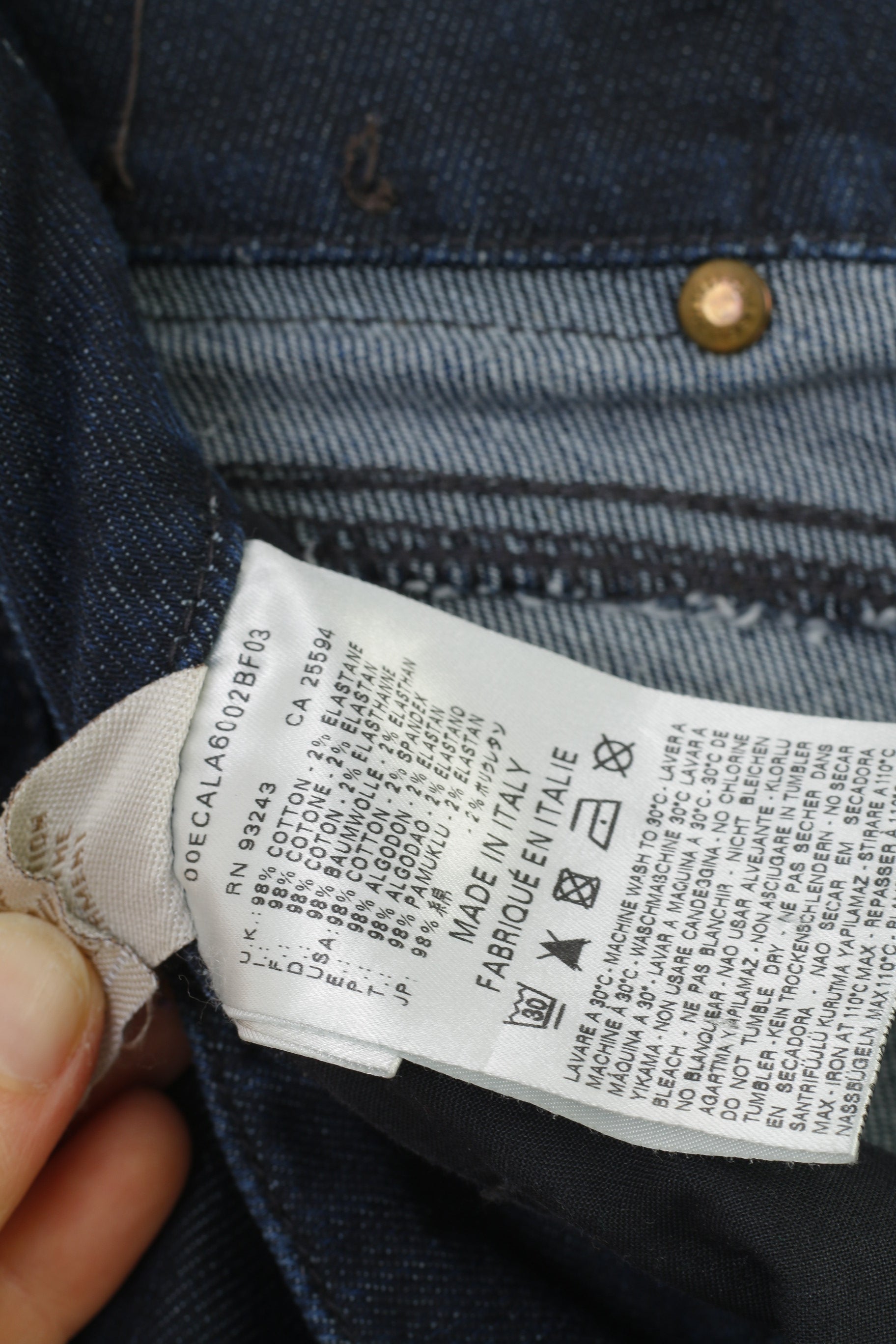 Diesel Industry Women 30 Trousers Cotton Louvely Stretch Navy Denim Jeans Pants