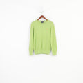 Peak Performance Men M Jumper Green Cotton Crew Neck Sweater Logo Nature Vintage Top