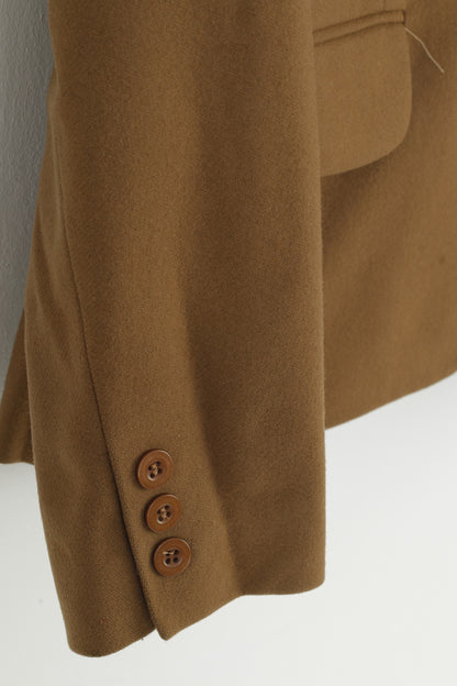 Giacca JP Femme da donna M Blazer monopetto in lana kaki vintage bottoms 1952