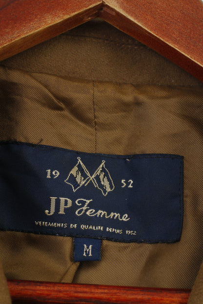 JP Femme Femmes M Blazer Simple Boutonnage Laine Kaki Vintage Bottoms 1952 Veste