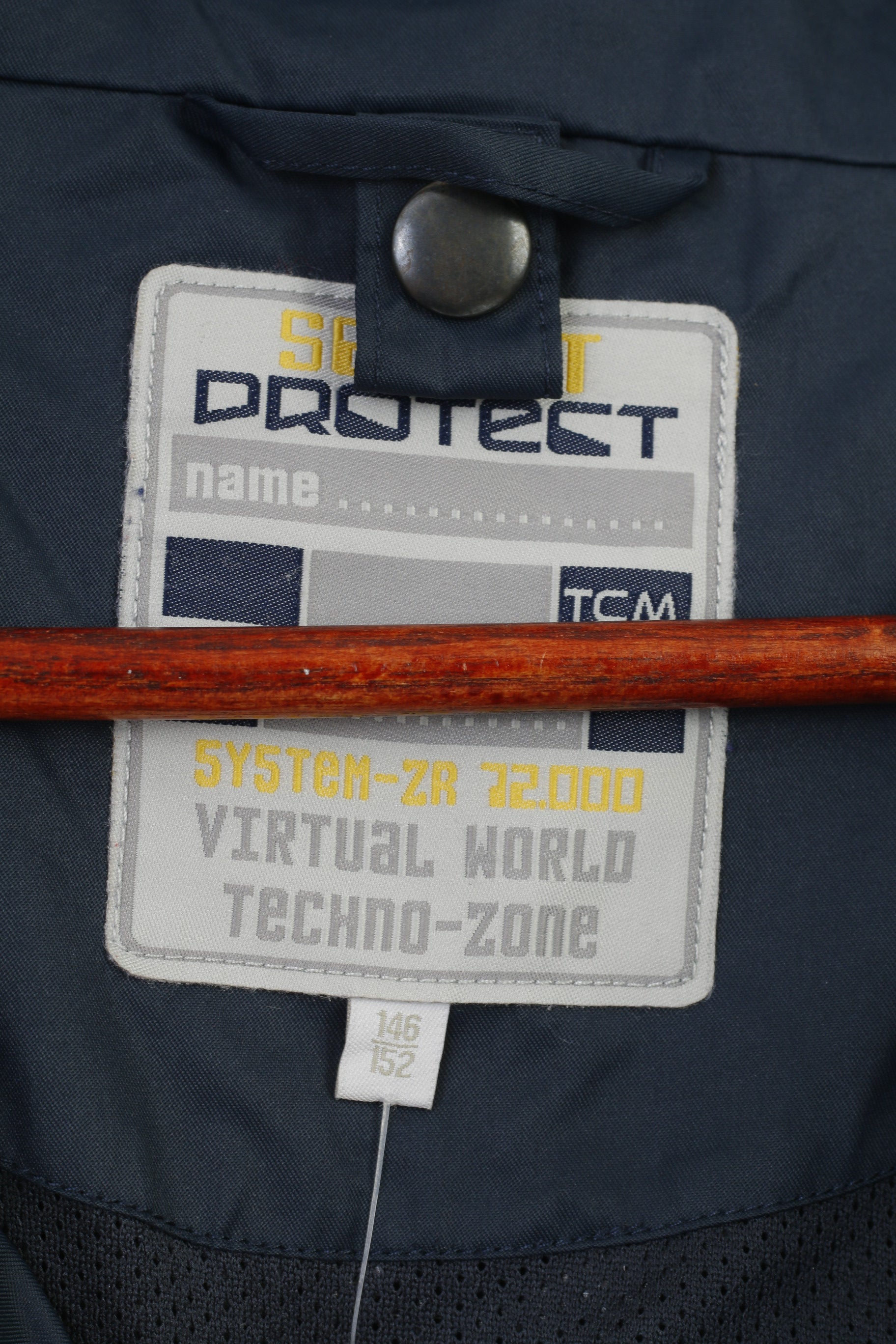 Tcm Secret Protest Boys 146 152 Veste légère d'extérieur avec fermeture éclair complète bleu marine à capuche bleu vintage haut de sport