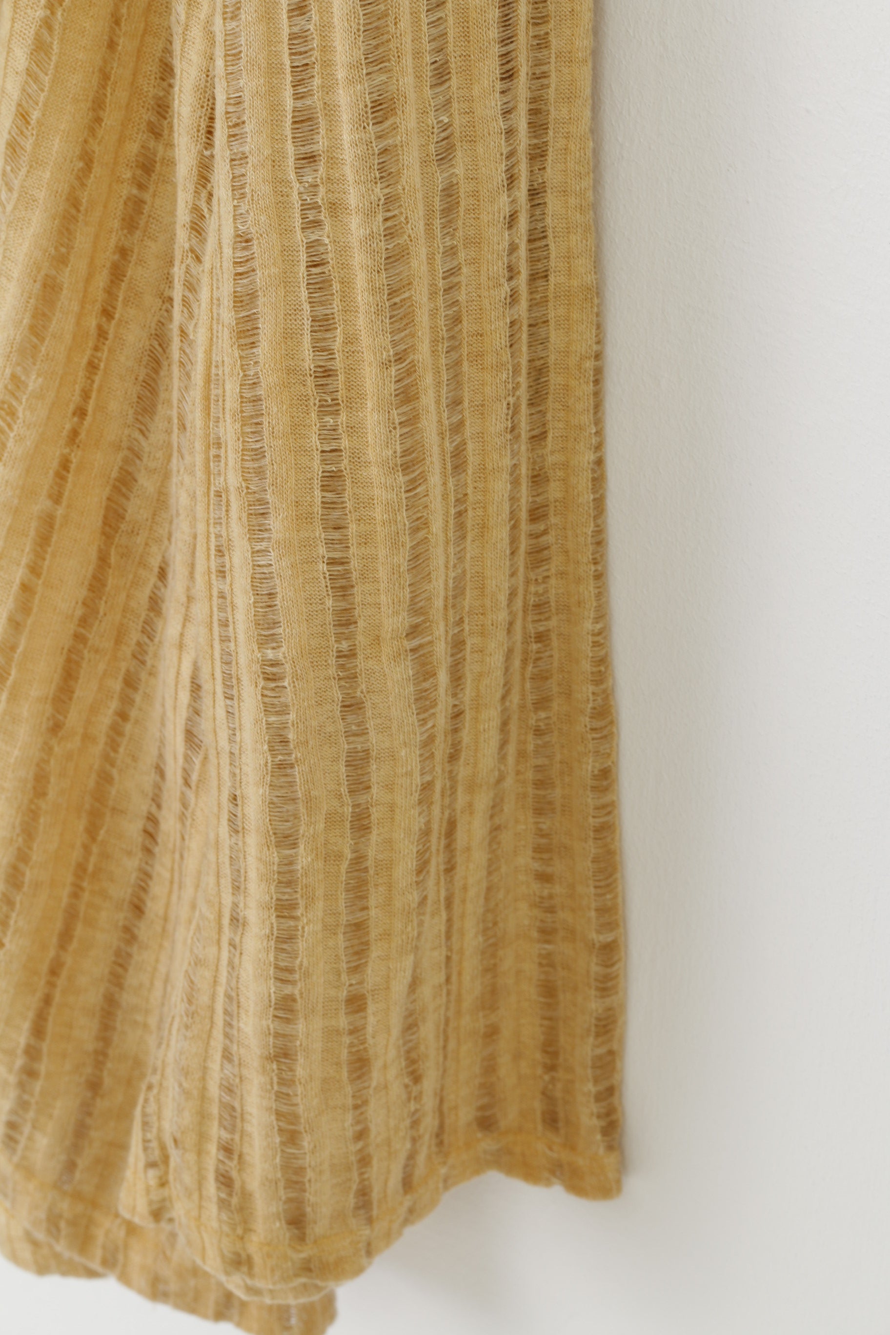 Vintage Women 4XL Shirt  V Neck Yellow Boho Lace Collar Big Size Thin Jumper Vintage Long Sleeve Cotton Top