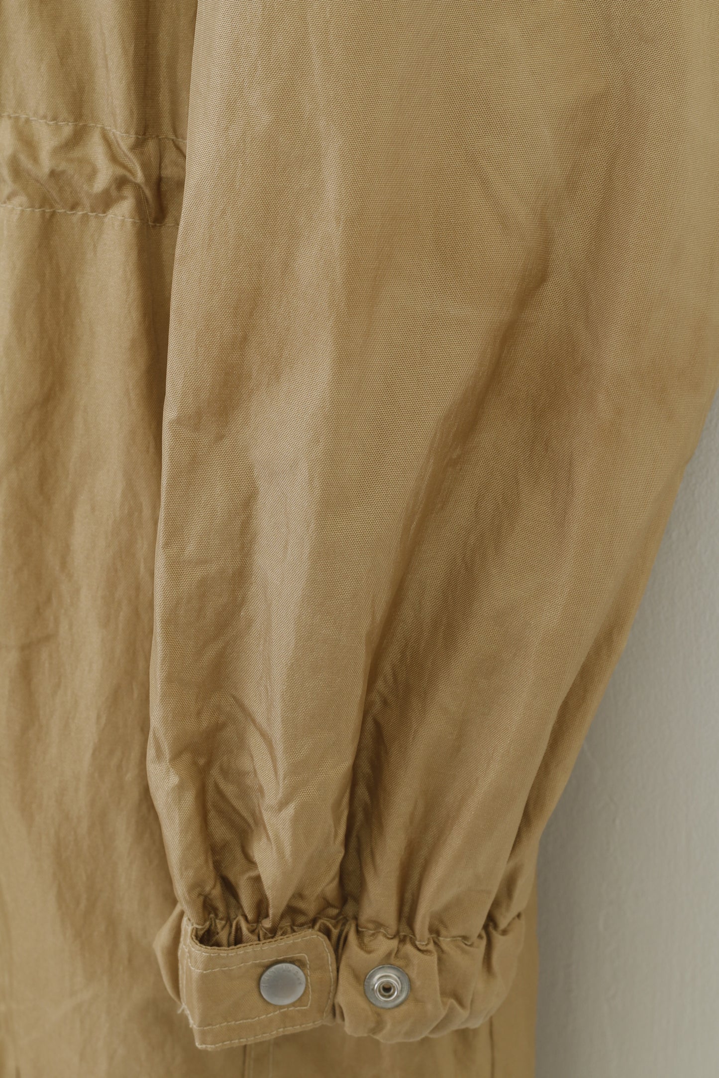 Vendo giacca da donna 10 M Parka in nylon con cerniera intera dorata impermeabile con cappuccio Gore-Tex giacca lunga da esterno vintage 
