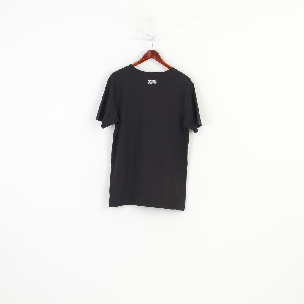 T-shirt Pepsi Cola da uomo L. Top vintage a maniche corte con logo grafico nero in cotone