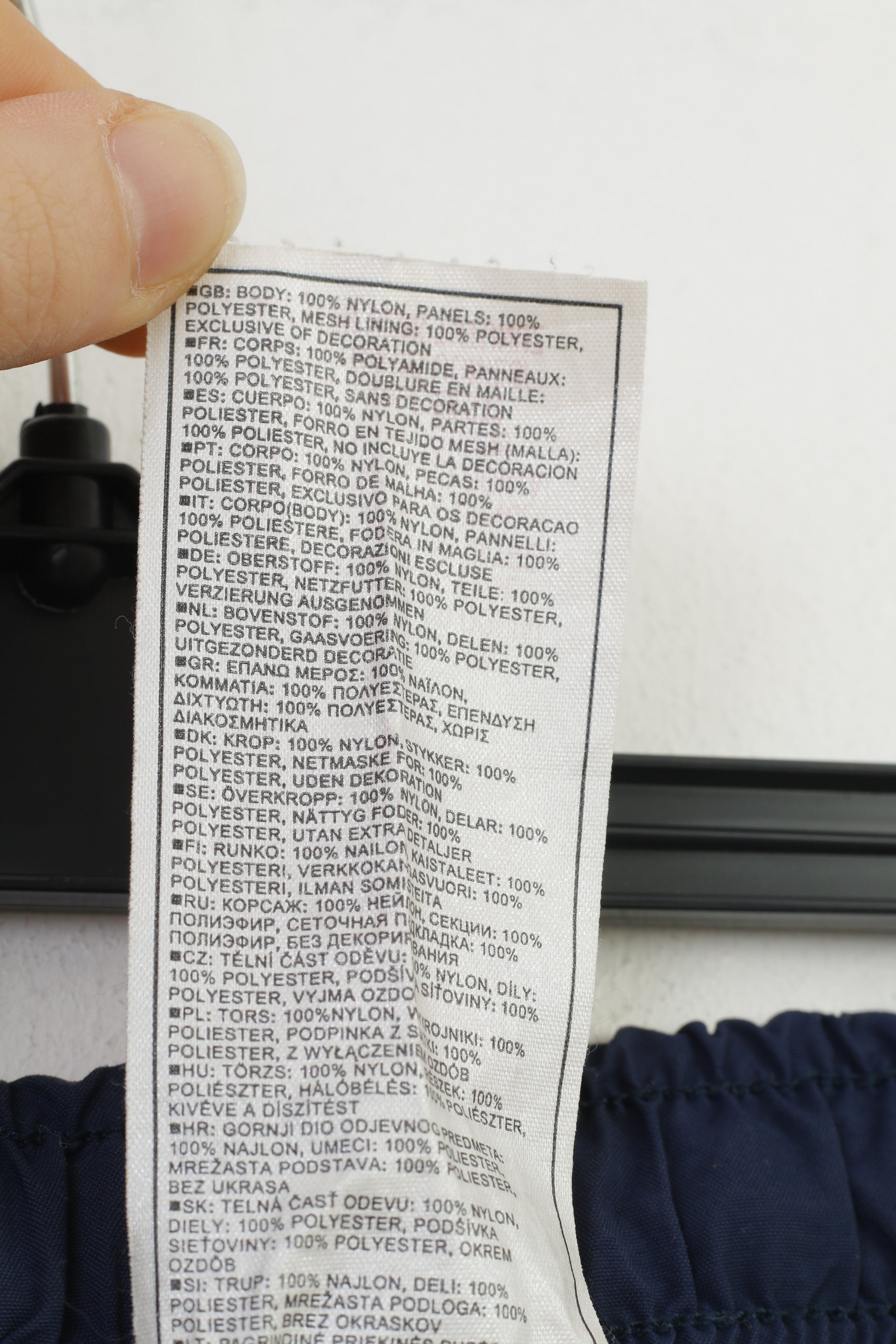 Nike Men M 178 Shorts Navy Pockets Elastic Waist Vintage Sportswear Active Training