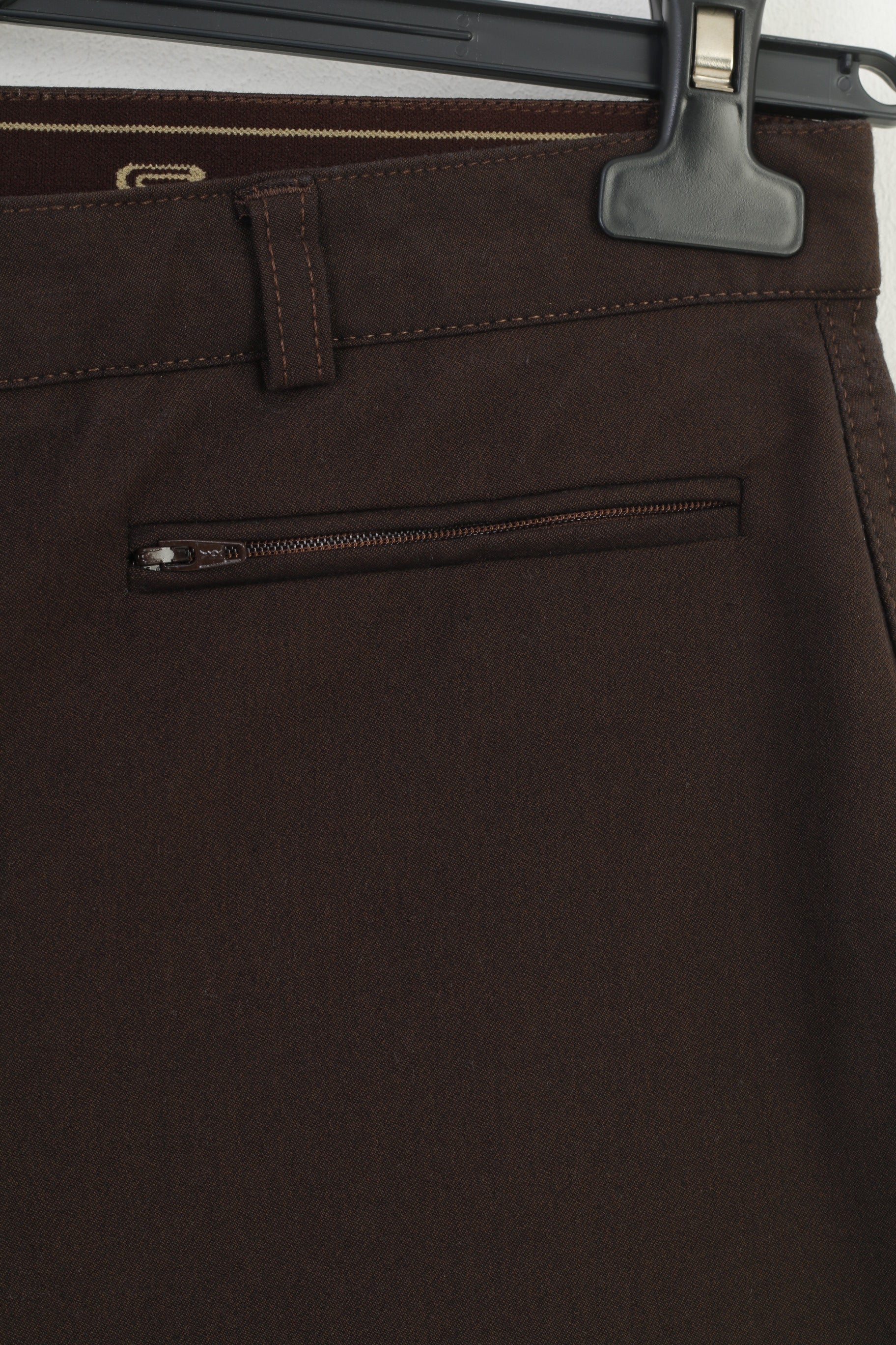 Equilibro Women 22 Trousers Brown Cotton Horse Ride Pants Elastic Outwear Training Belt Loops Vintage Pants