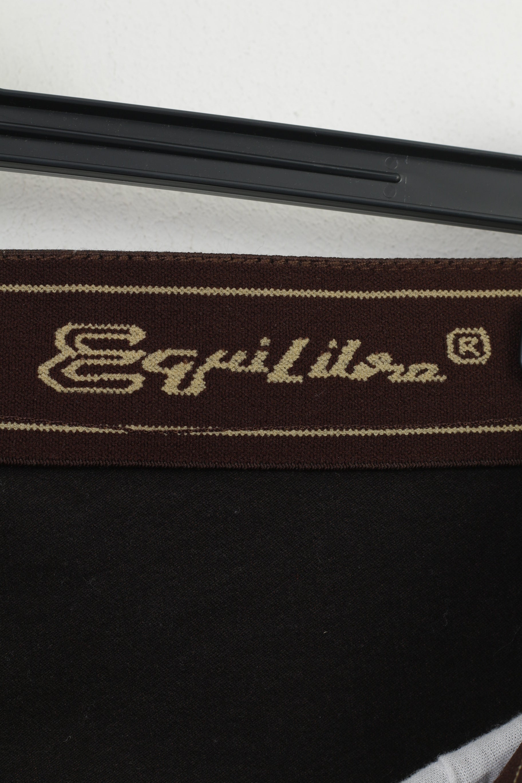 Equilibro Women 22 Trousers Brown Cotton Horse Ride Pants Elastic Outwear Training Belt Loops Vintage Pants