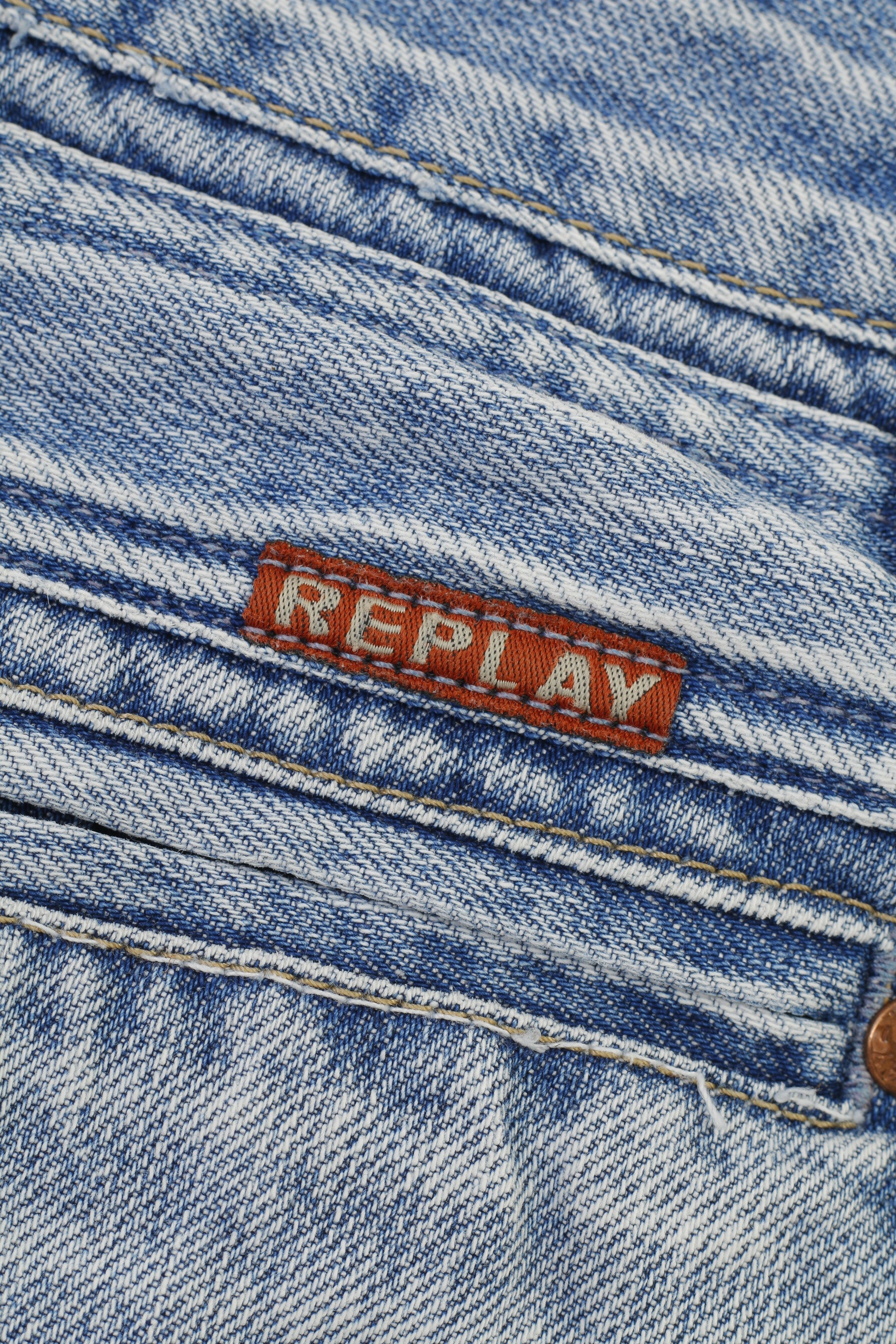 Replay Femme 30 Short Jeans Denim Eté Poches Coton Pantalon Bleu