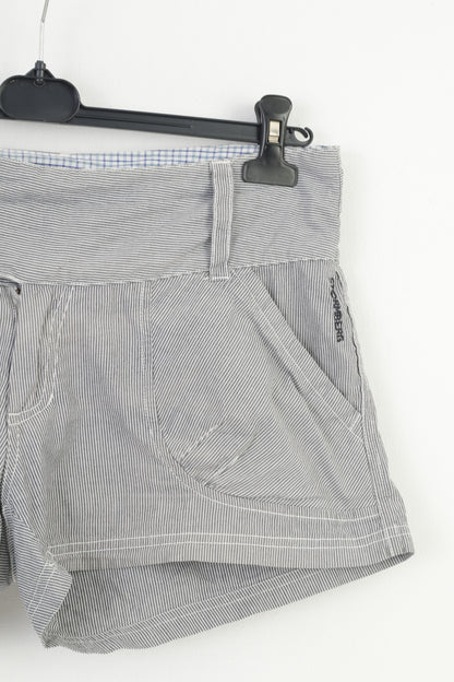 Stormberg Women L Shorts Striped Cotton White  Summer Pockets Vintage Pants