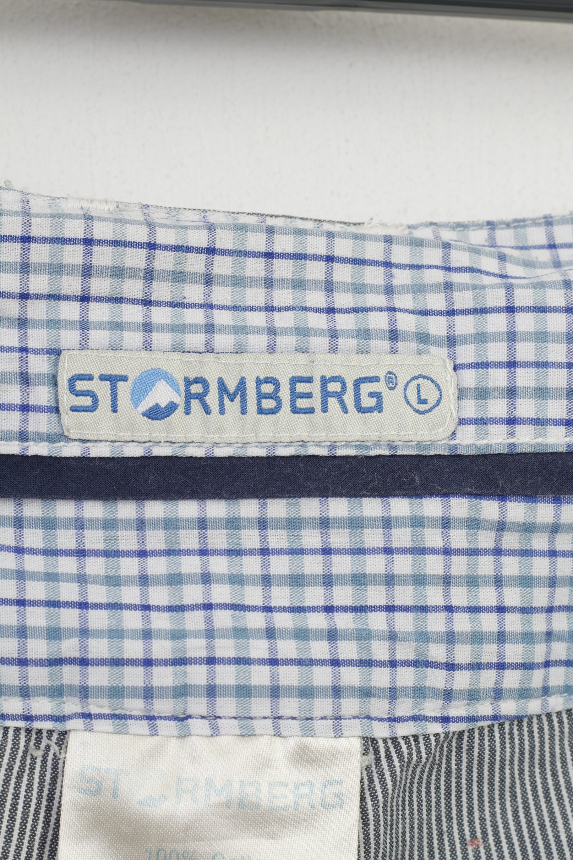 Stormberg Women L Shorts Striped Cotton White  Summer Pockets Vintage Pants