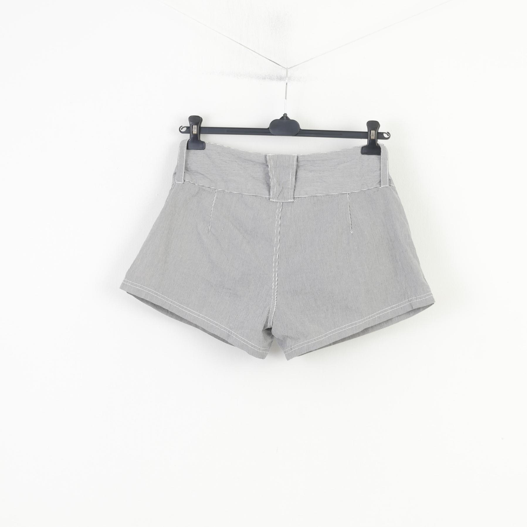 Stormberg Women L Shorts Striped Cotton White  Summer Pockets Vintage Pants